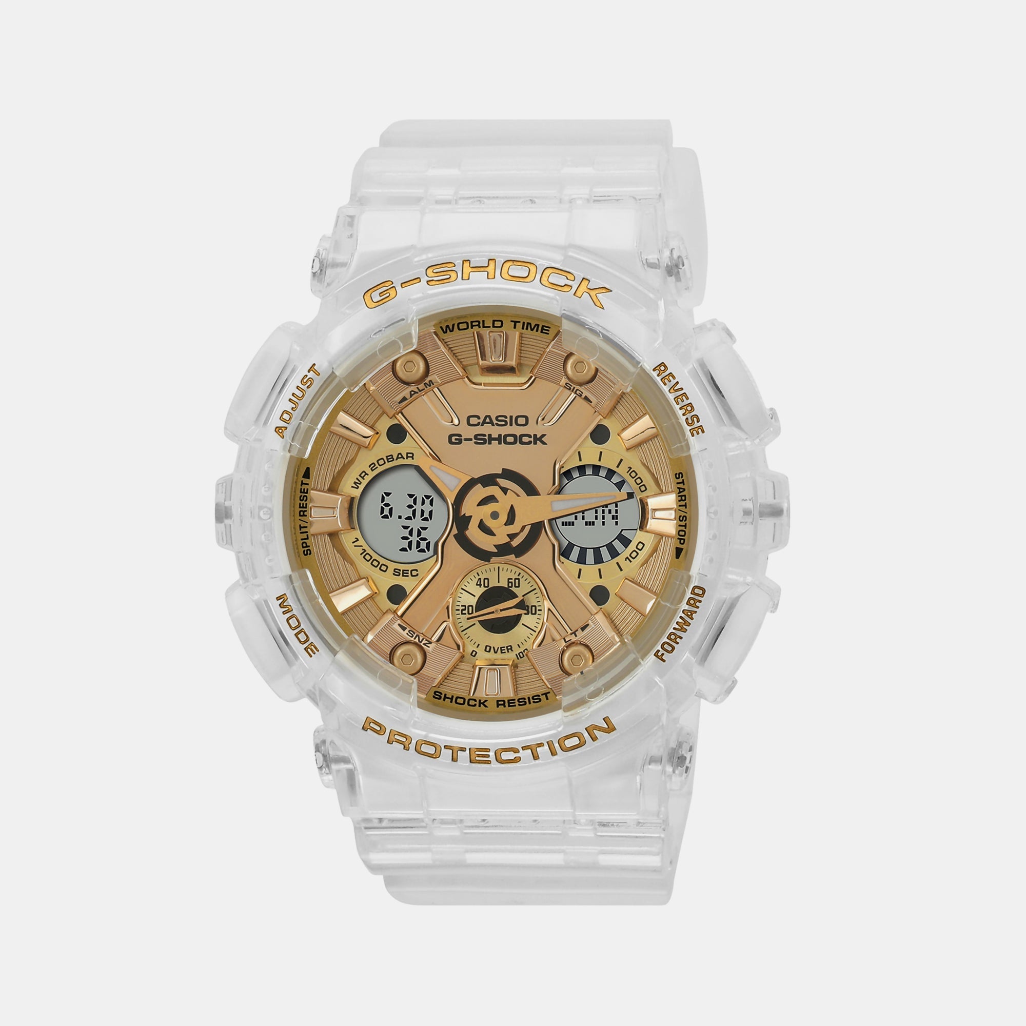 Casio G-Shock Women Women Quartz Gold Dial Analog-Digital Resin Watch G1401