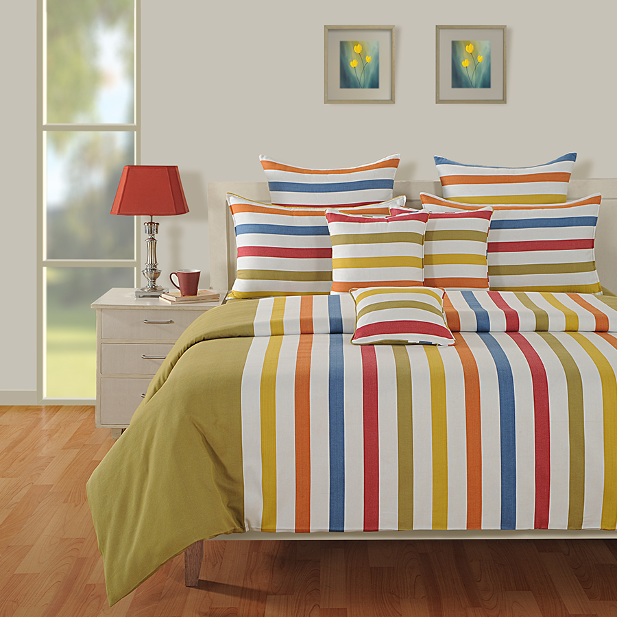Swayam India Stripy Elegance Magical Linea Bed Sheet - 1629