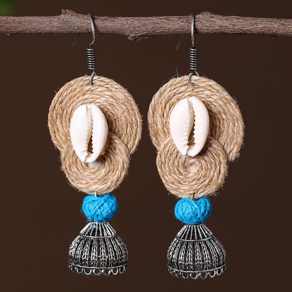 JALPARI Ayat German Silver Jute Jhumki Earrings - view 2