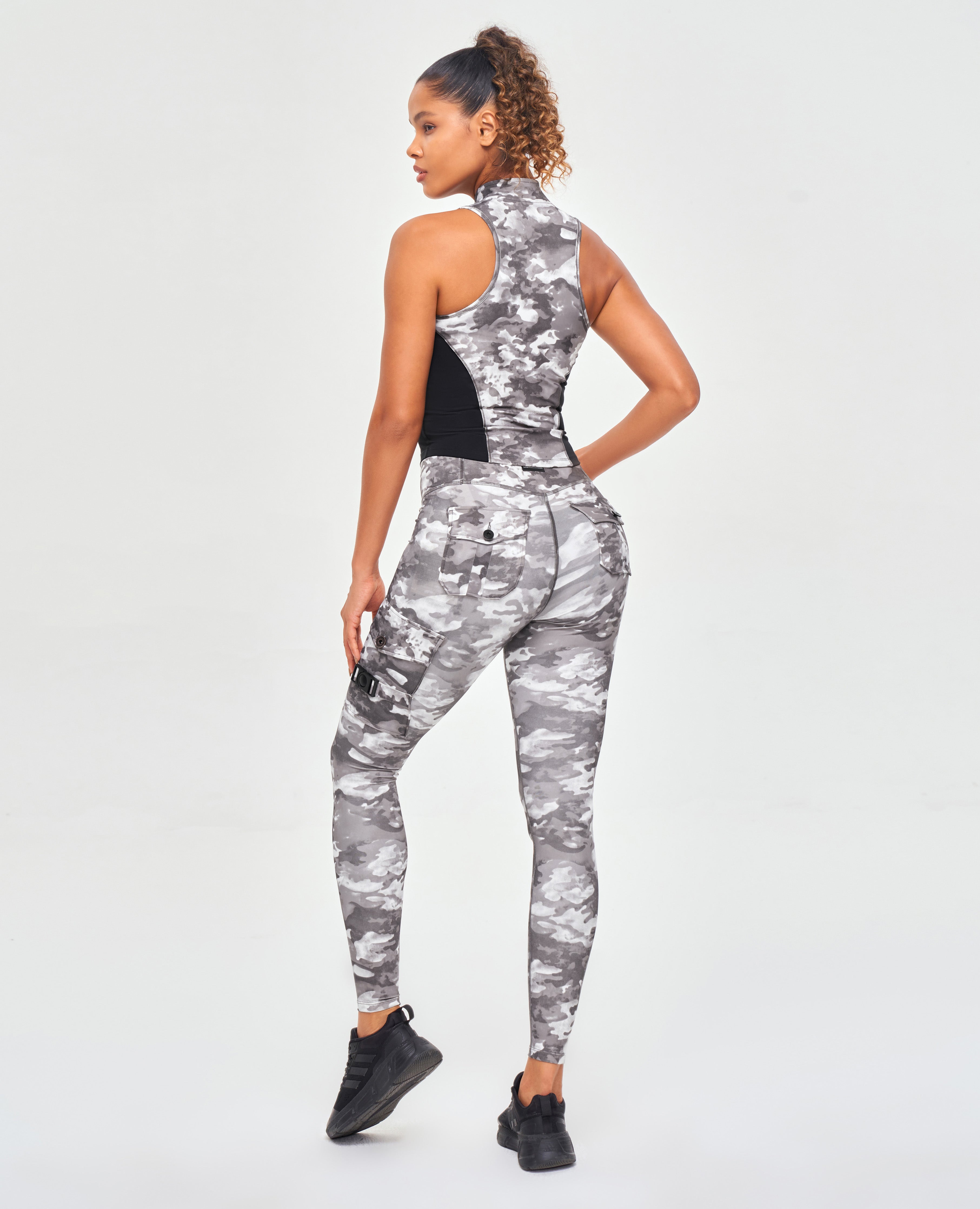 FIRM ABS Cargo Fitness Leggings - Tie Dye Camo - view 7