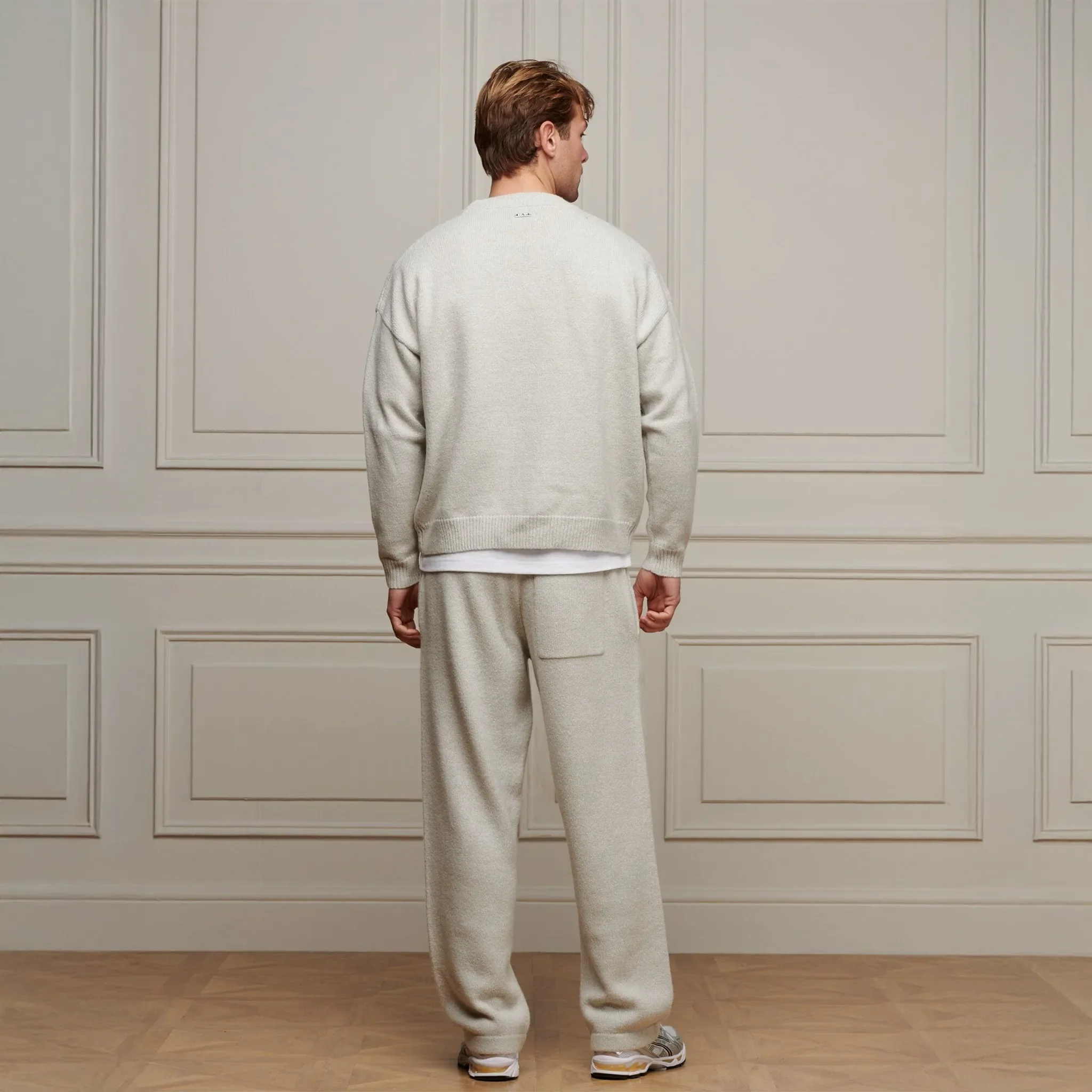 Belier Cropped Mohair Knit Grey Marl Sweatshirt - view 2