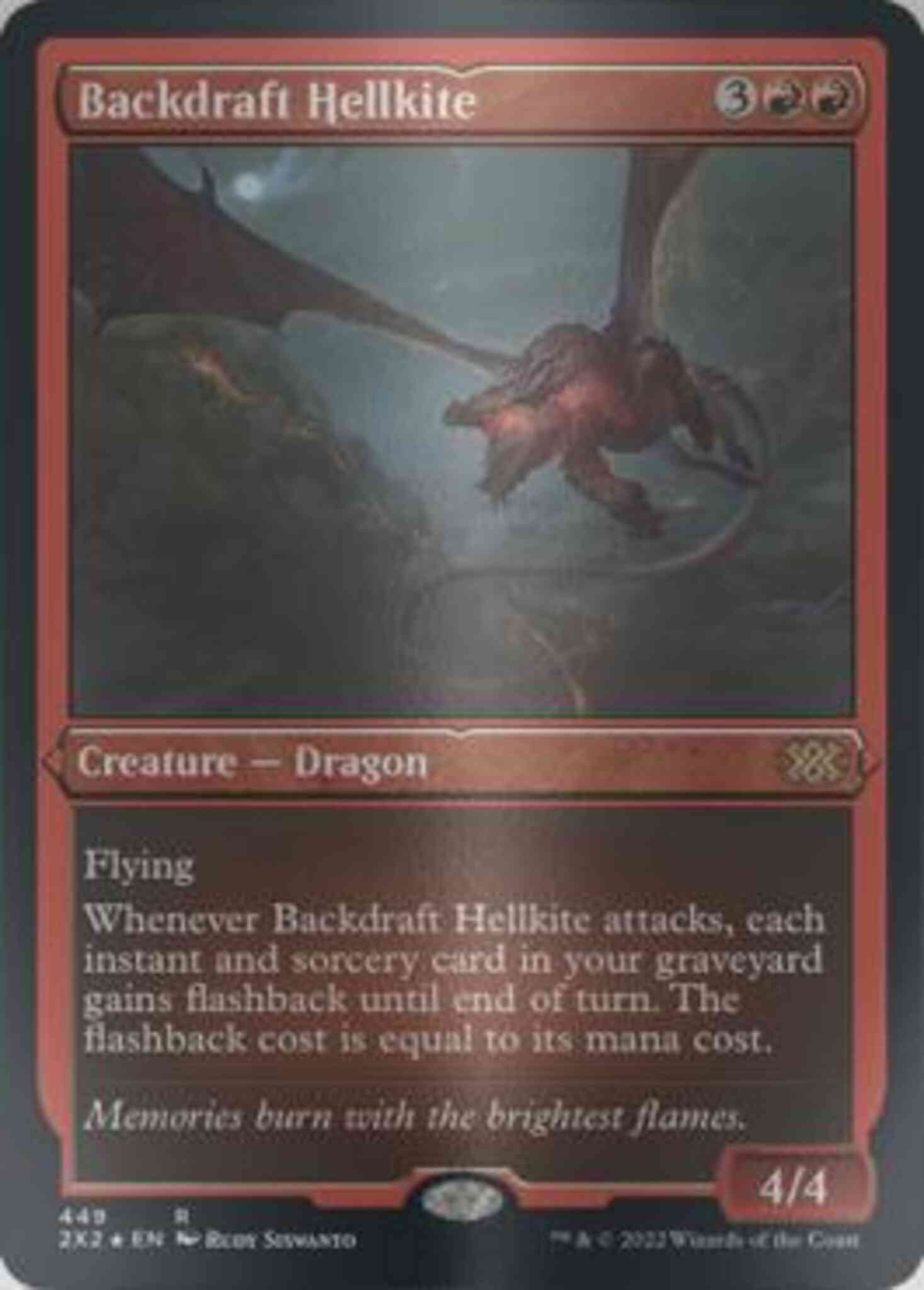Backdraft hellkite 449 – Magic Backdraft Hellkite [449] [Double Masters 2022] [Etched Foil]