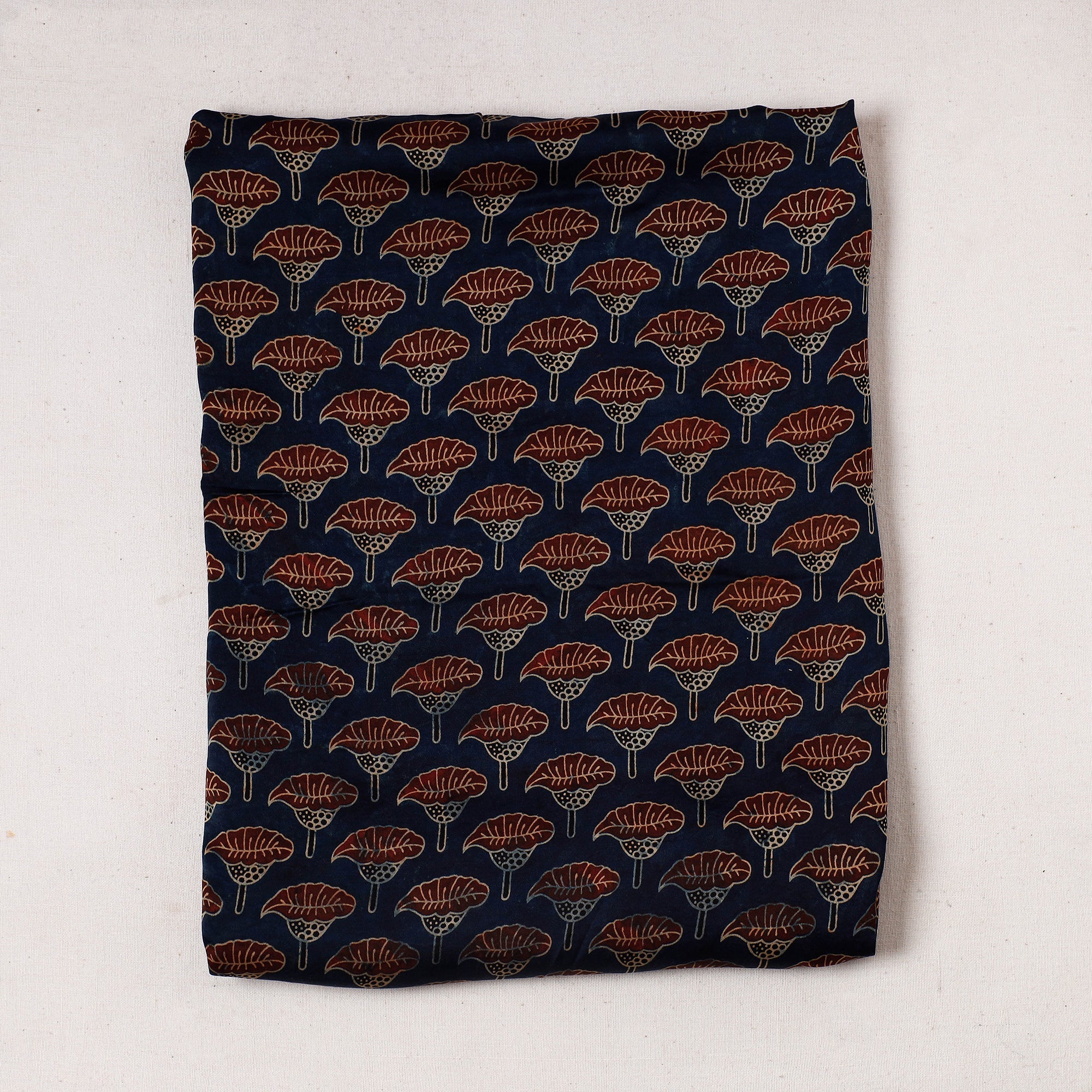 KACHCHH JI CHHAAP Blue - Ajrakh Block Printed Modal Silk Precut fabric