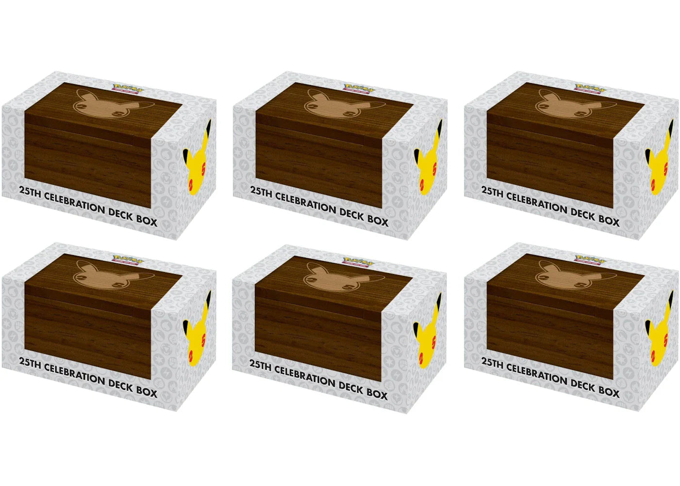 Sword shield 25th – 2021 Pokémon Sword & Shield 25th Celebration Wooden Deck Box 6x Lot