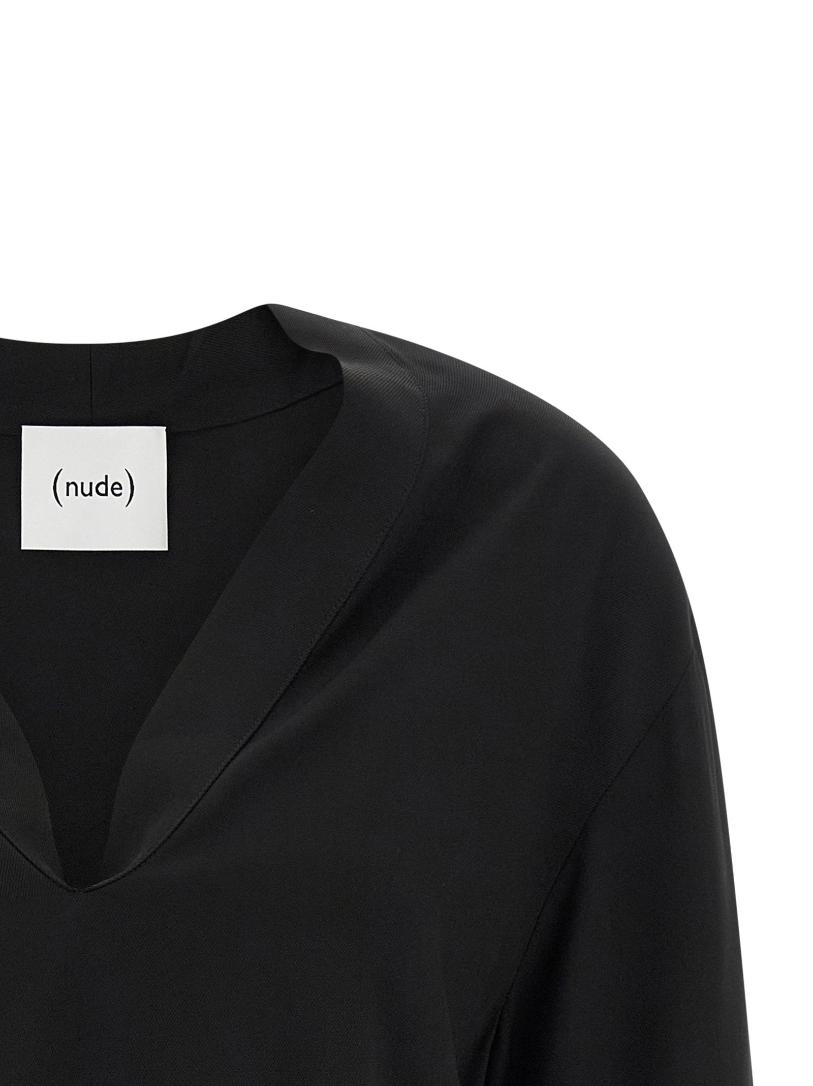 Nude V-neck Blouse – 100% viscose - view 3