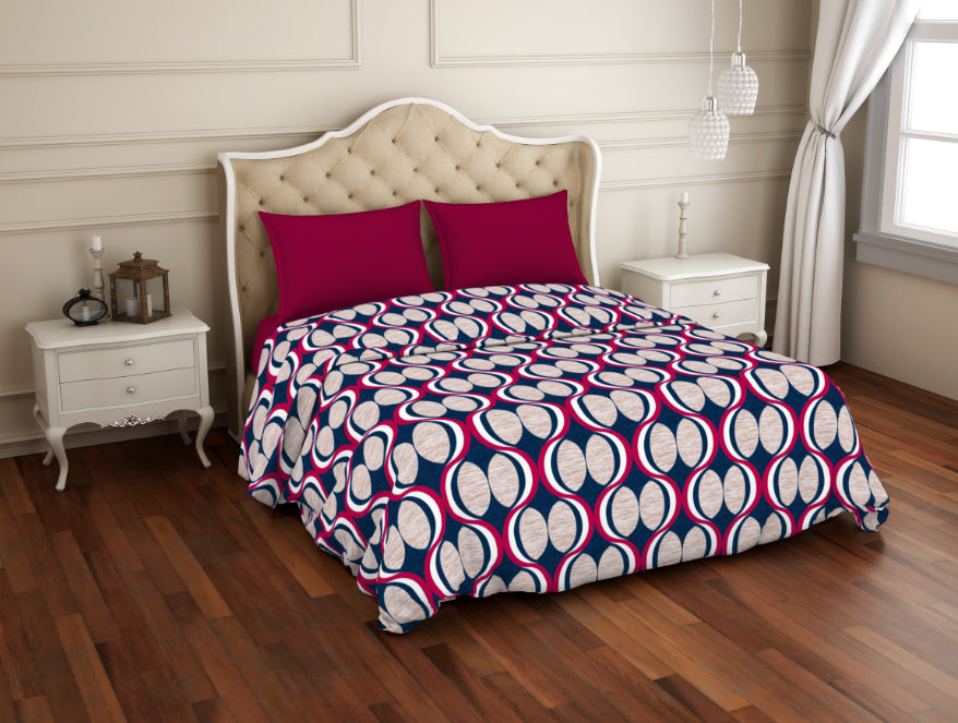 Spaces India Abstract Pink Polyester Double Quilt / AC Comforter - Value Quilt / AC Comforter By Welspun - view 2