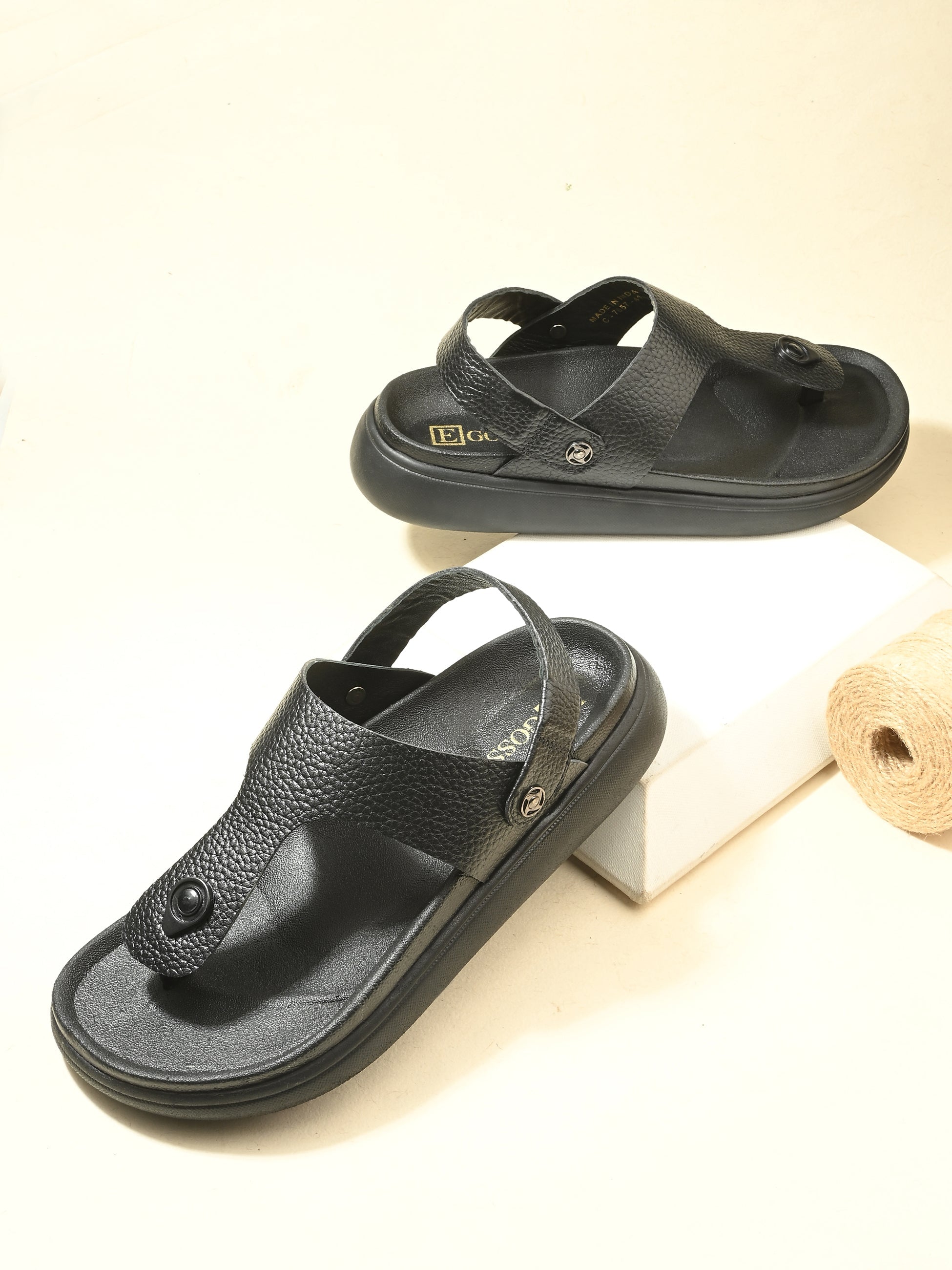 Egoss Shoes Comet Leather Sandals by Aspeerio - view 13