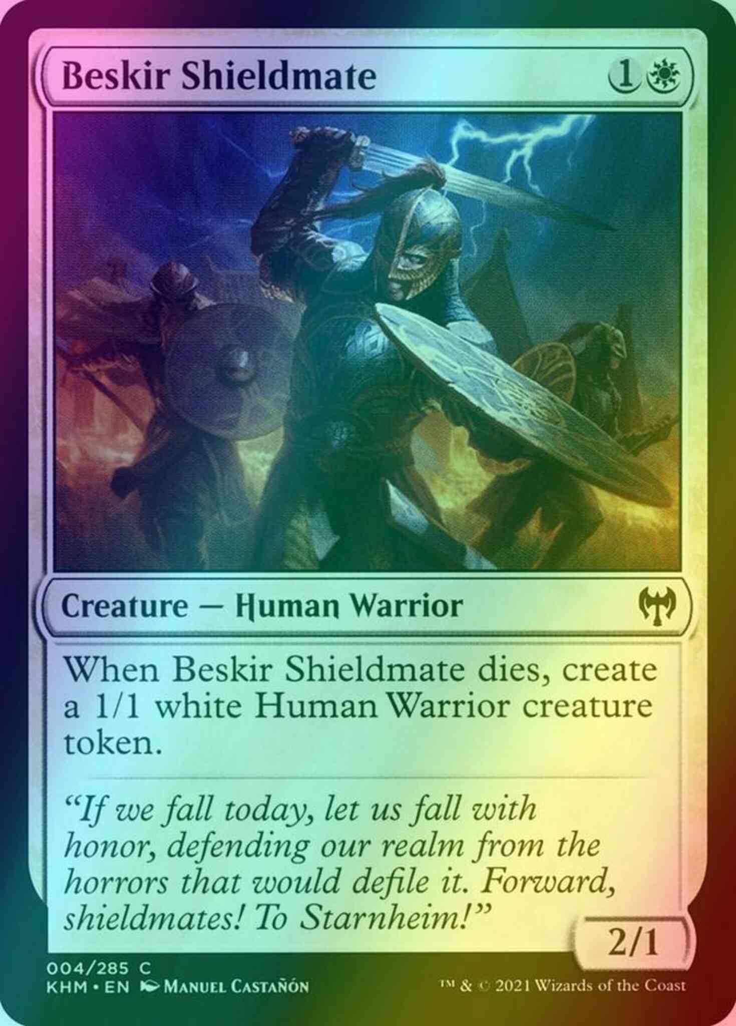 Beskir shieldmate 4 – Magic Beskir Shieldmate [4] [Kaldheim] [Foil]