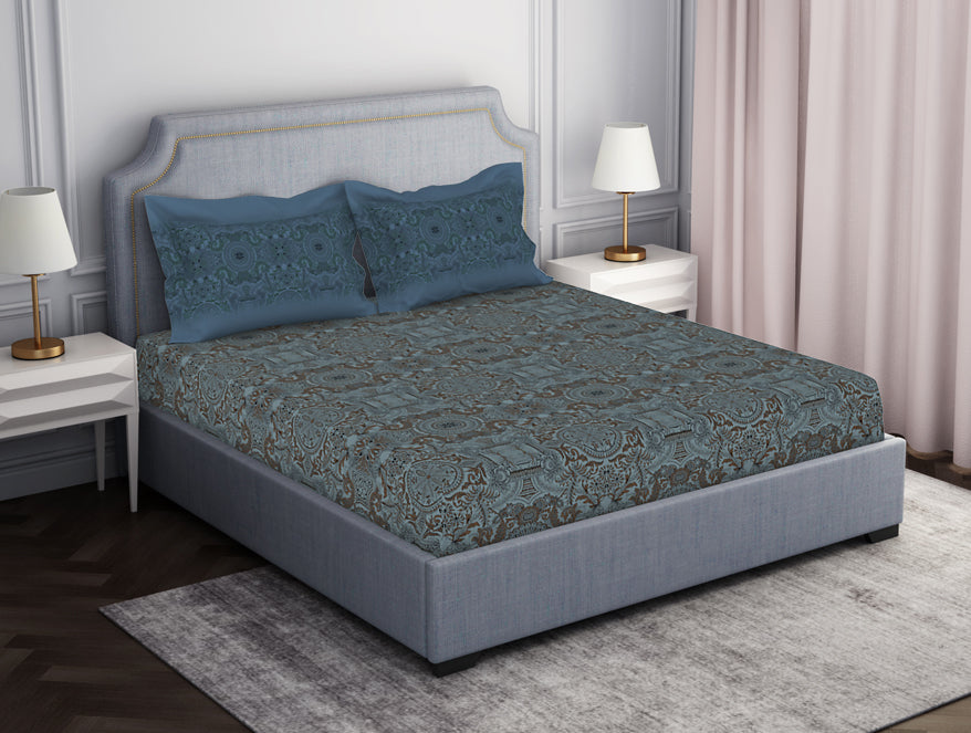 Spaces India Ornamenta Ornate 100% Cotton Fitted Queen - Essentials by Spaces - view 2