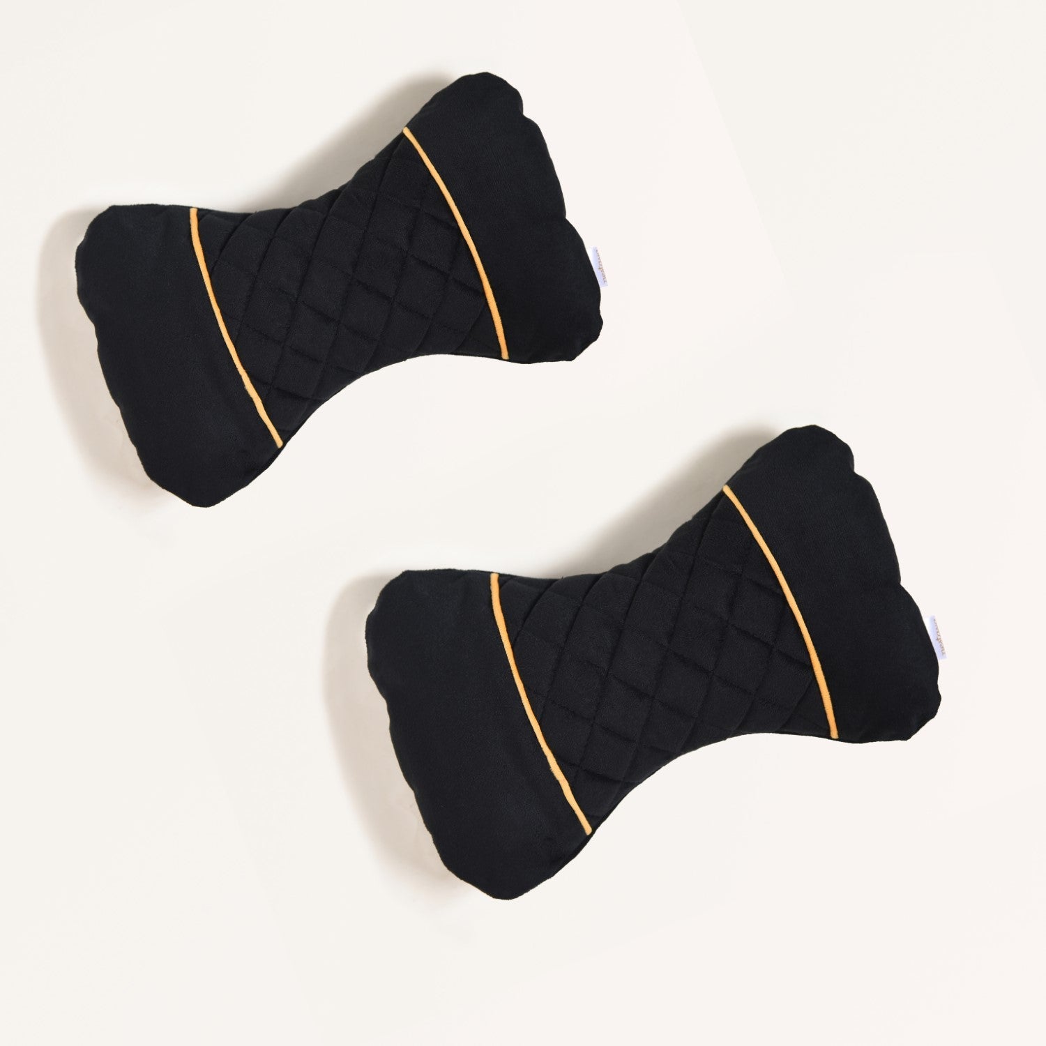 Nestasia Premium Quilted Car Neck Rest Pillow Set Of 2 Black - view 2