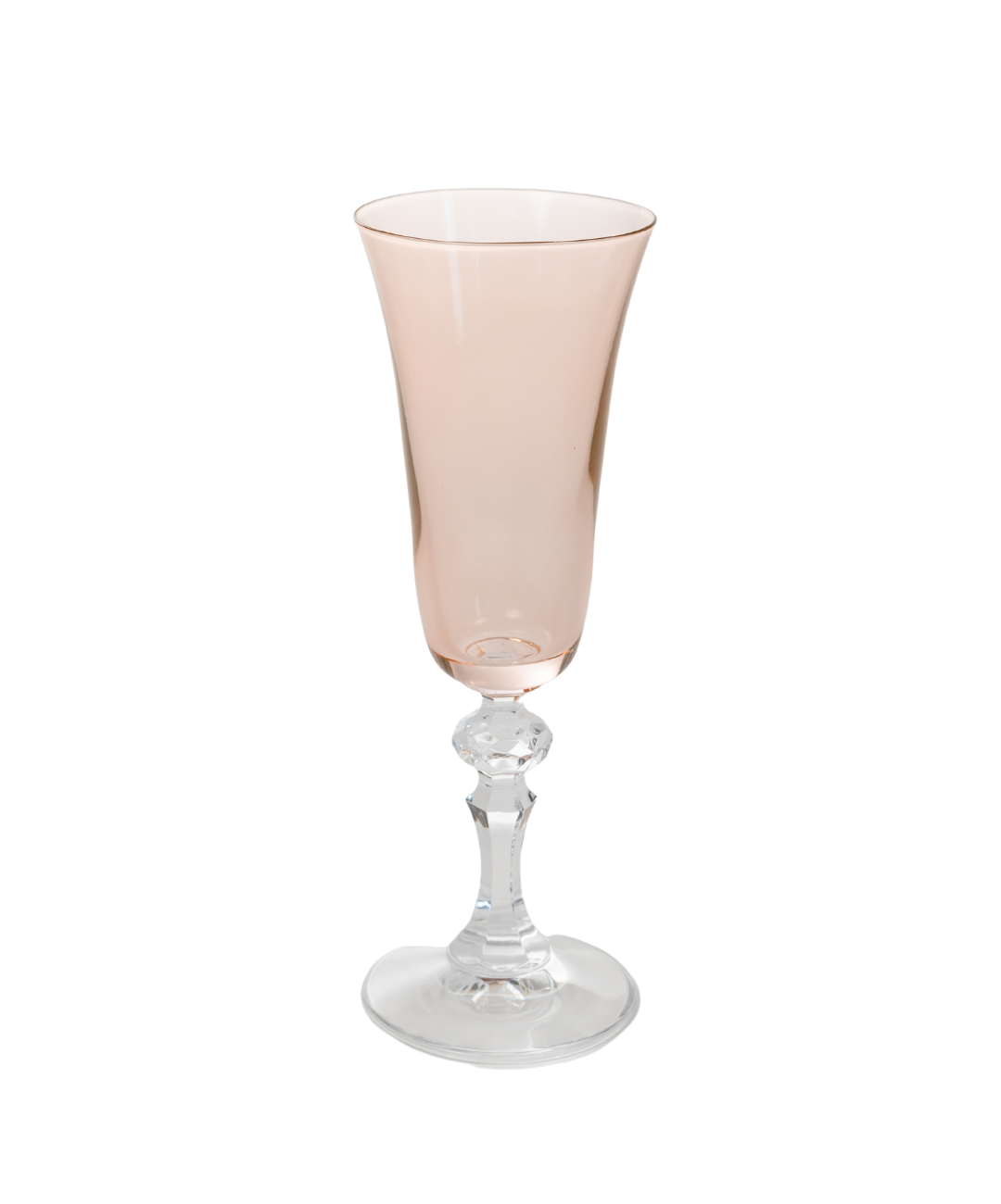 Estelle Colored Glass Estelle Colored Regal Flute With Clear Stem - Set of 2 {Blush Pink} - view 8