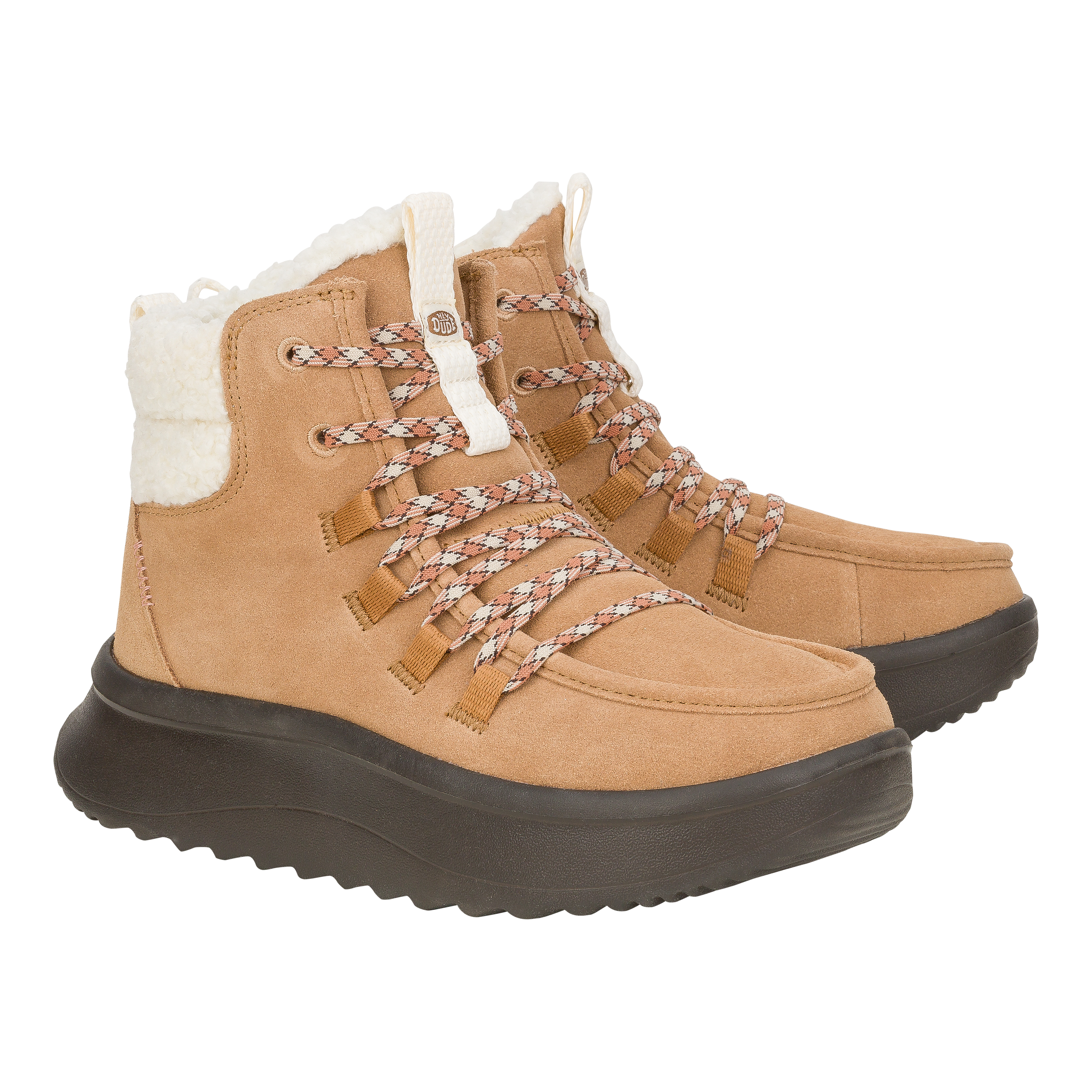 HEYDUDE shoes Wendy Peak Apres Suede Cozy - Chestnut/Black - view 3