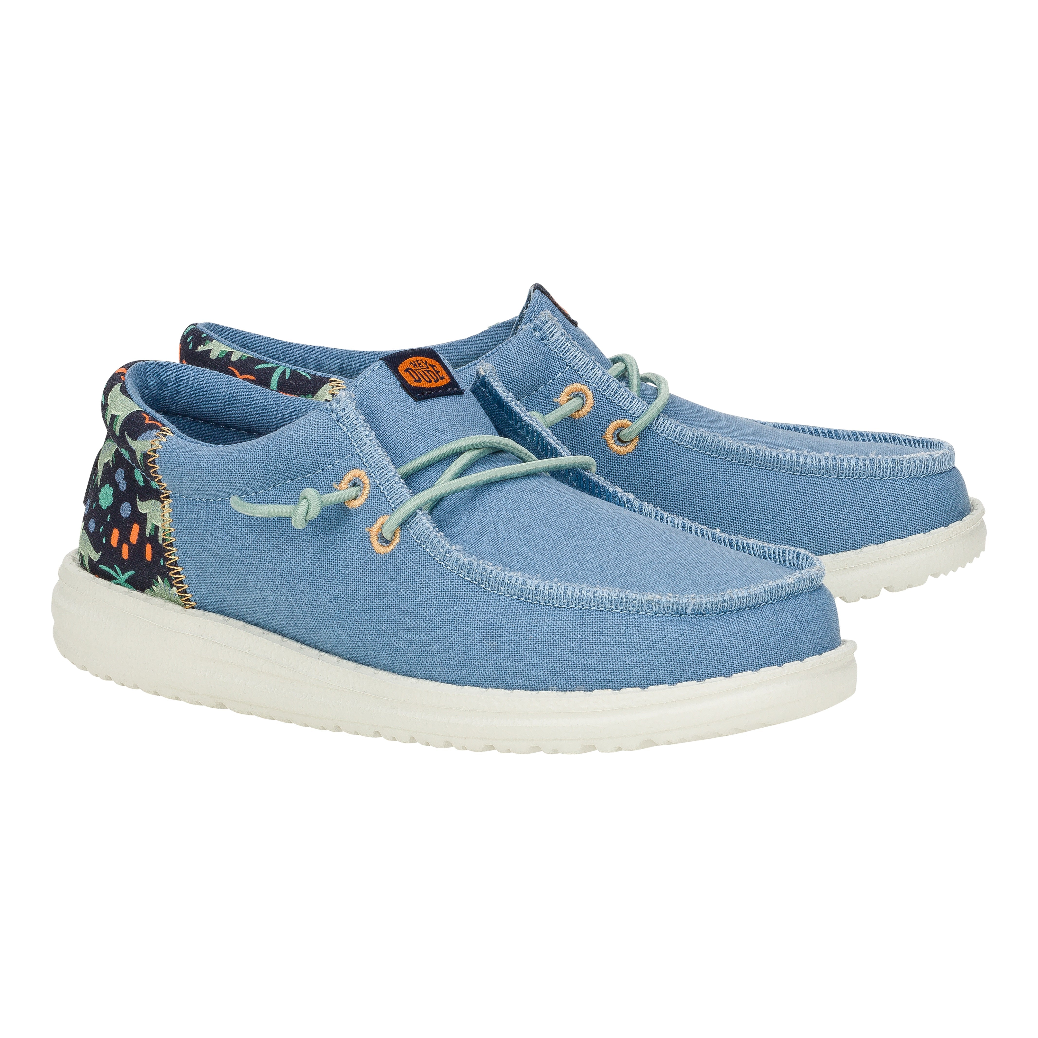 HEYDUDE shoes Wally Funk Youth Dino Friends - Chambray Blue/Multi - view 2