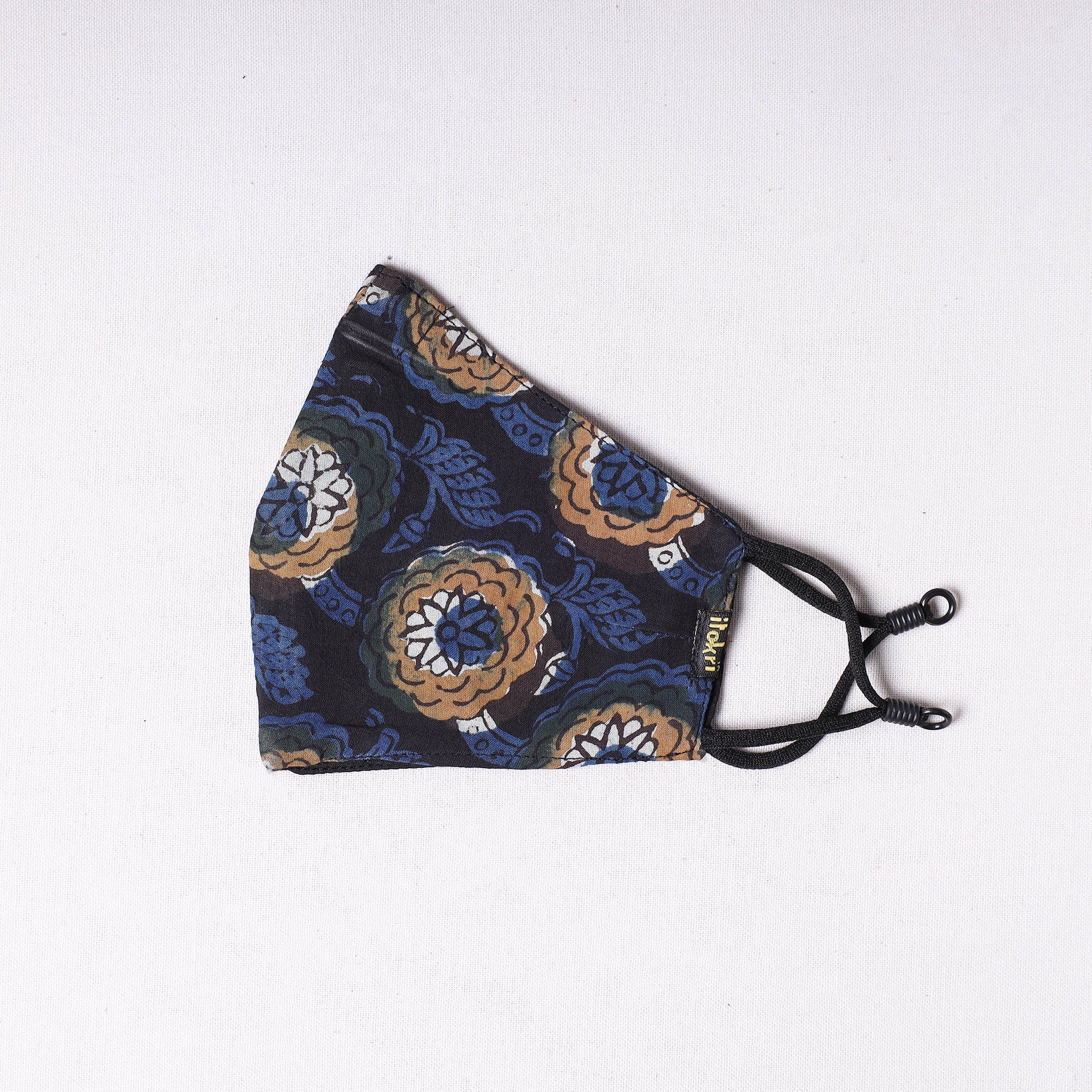 JALPARI Bagru Block Printed Cotton 3 Layer Snug Fit Face Cover