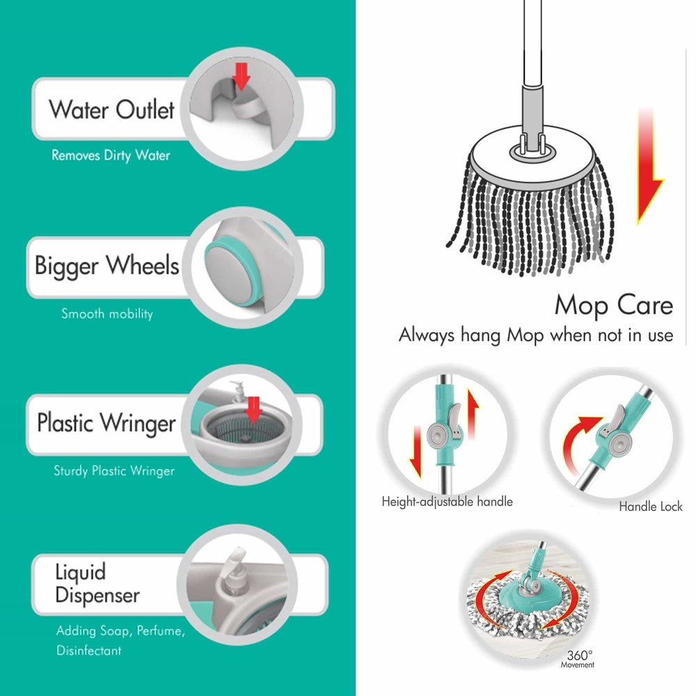 Milton Elegant Mop with Cleaner Set (Spotzero by Milton) - view 3