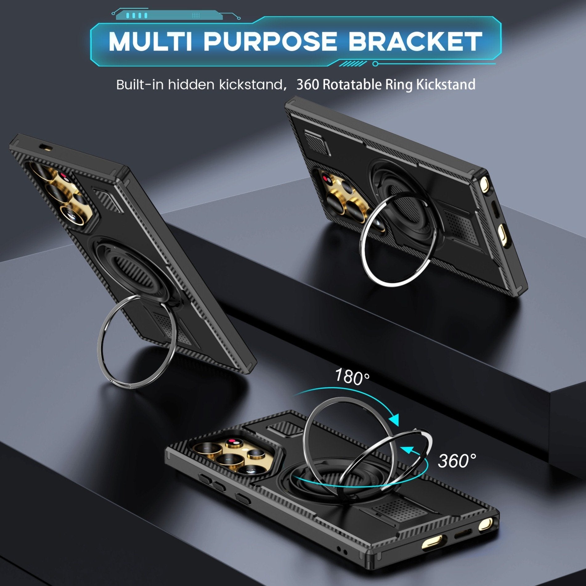 Million Cases Vent Flow Heat Dissipating Rotating Ring Case - Samsung - view 4
