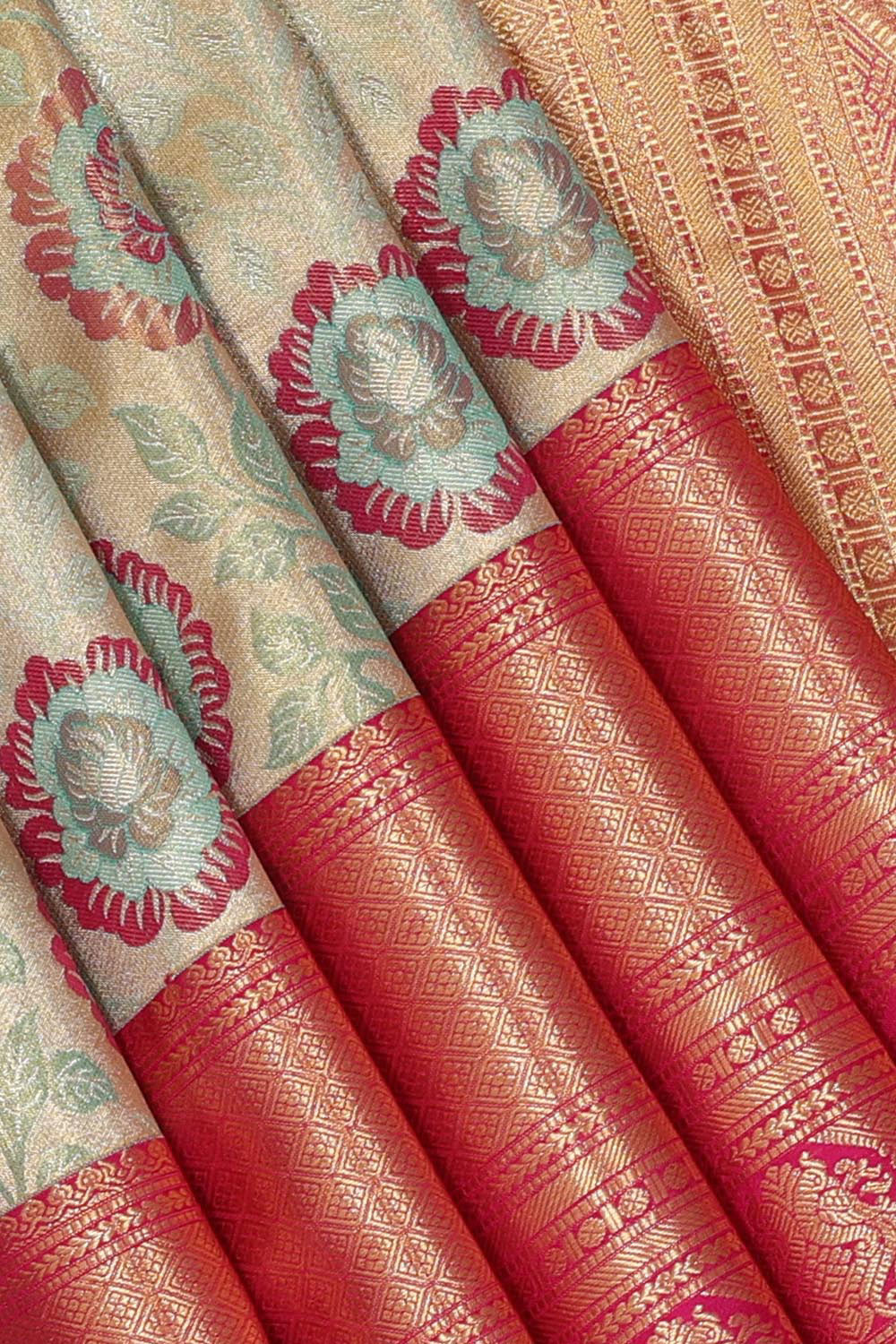 Kalanjali Kanchipattu An Ethereal Blue Saree – Women's - view 2