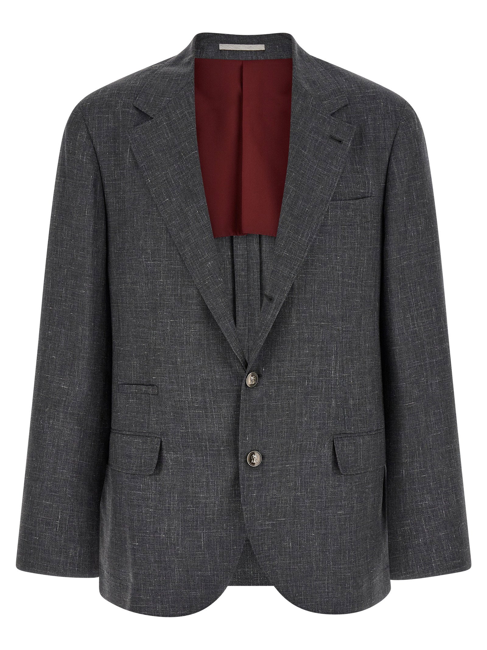 Brunello Cucinelli Blazer Flamed Canvas Blazer