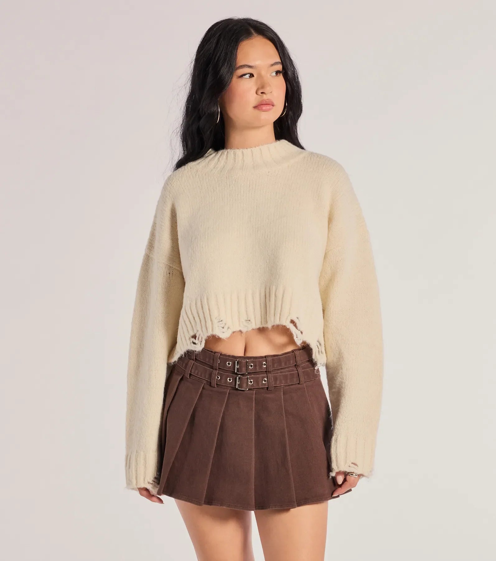 Windsor Looking Cool Belted And Pleated Mini Skort