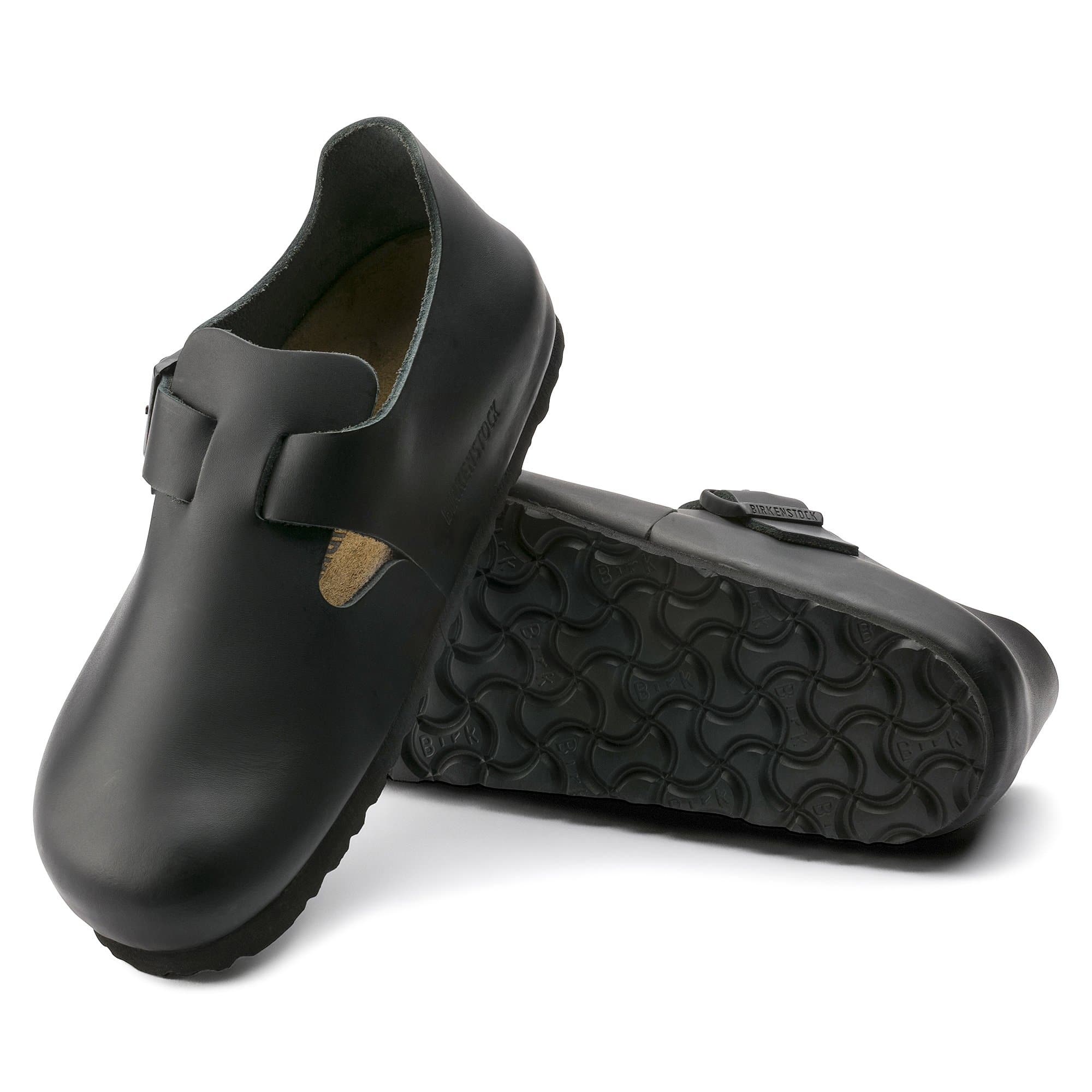 Birkenstock London Natural Leather – Black Black