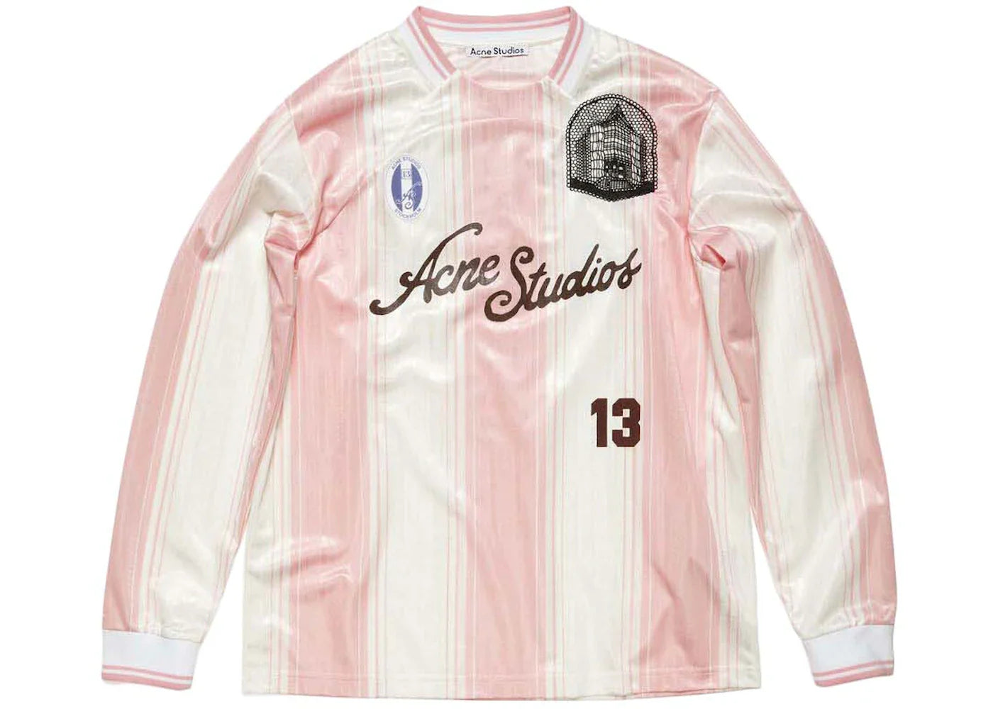 Acne Studios Logo Long Sleeve Jersey Pink/White