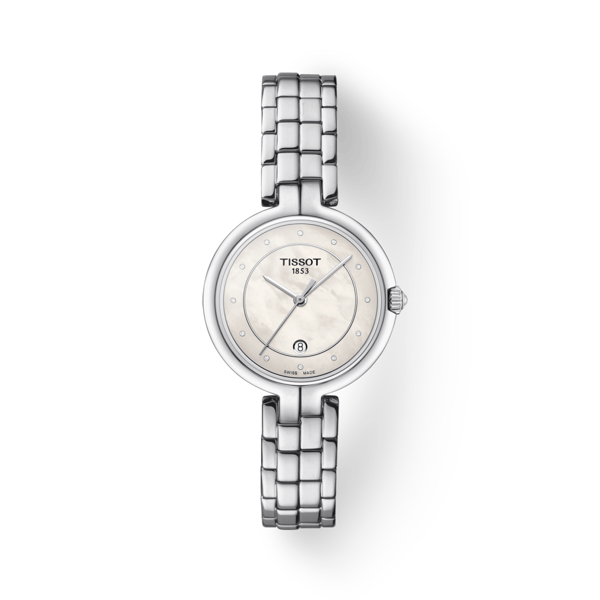 Tissot T-Lady White Mother-Of-Pearl Dial Women 30mm - view 2