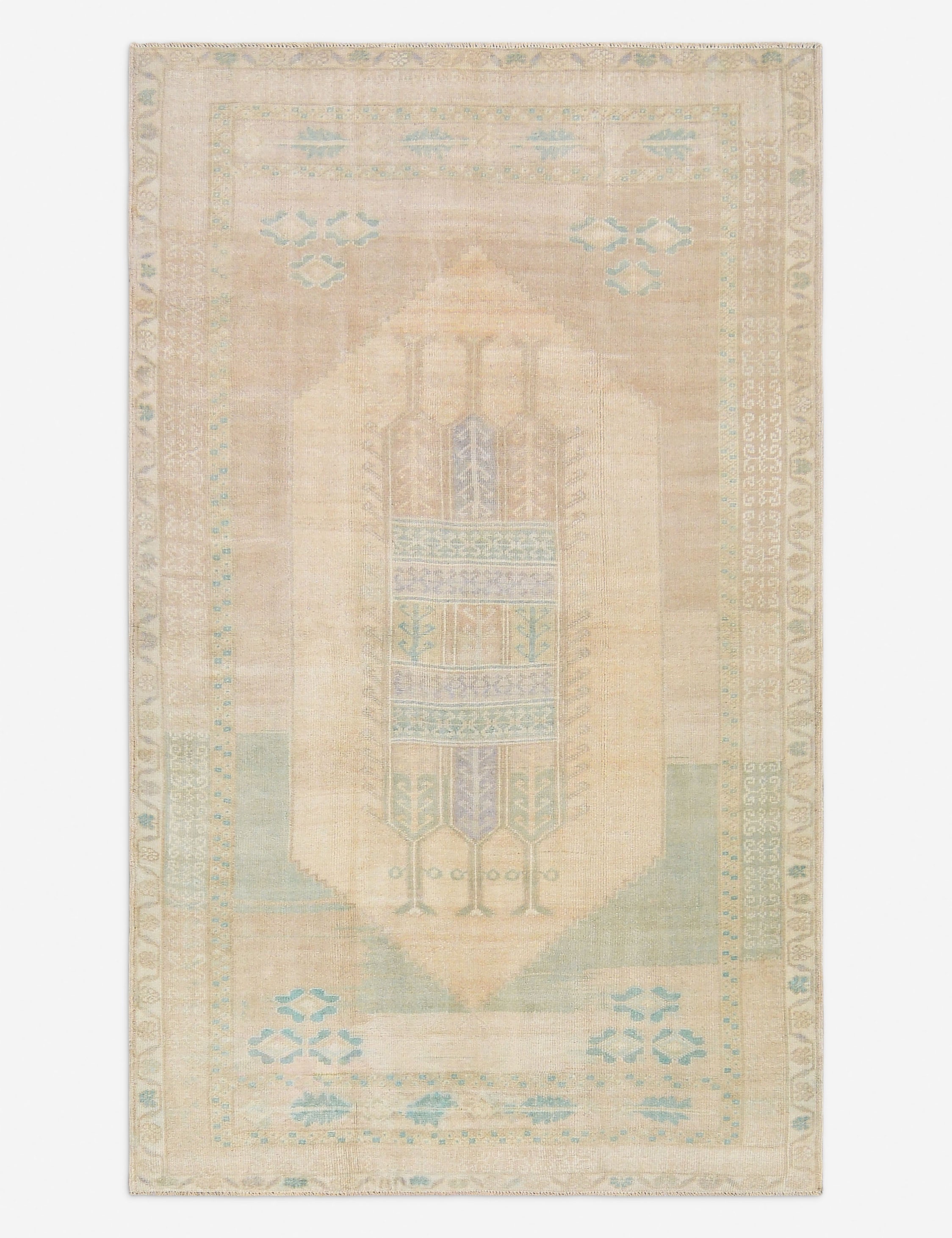 Lulu and Georgia Vintage Turkish Hand-Knotted Wool Rug No. 478, 5' x 8' 7"