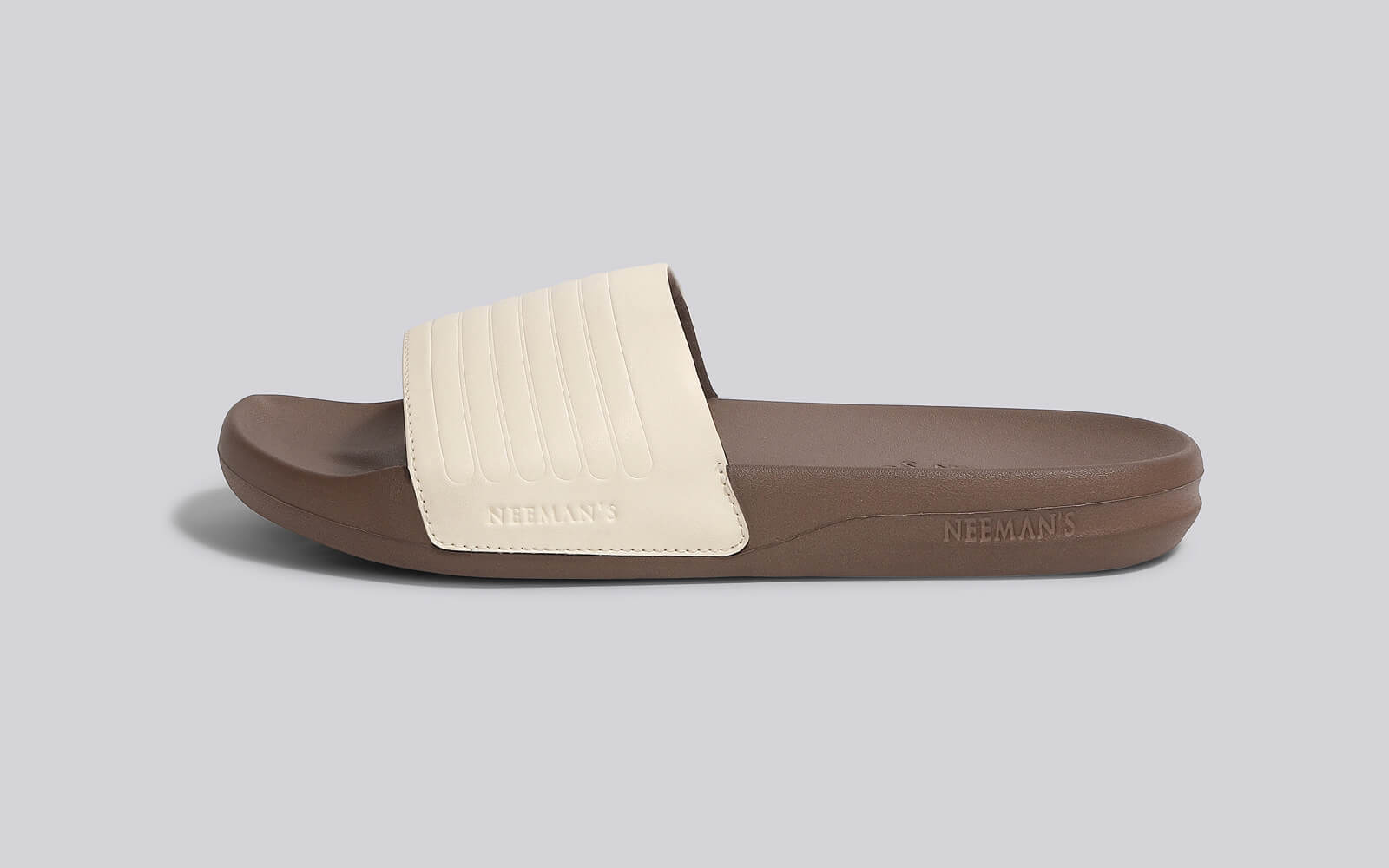 Neeman's FootBed Slides for Women : Ivory Brown - view 2