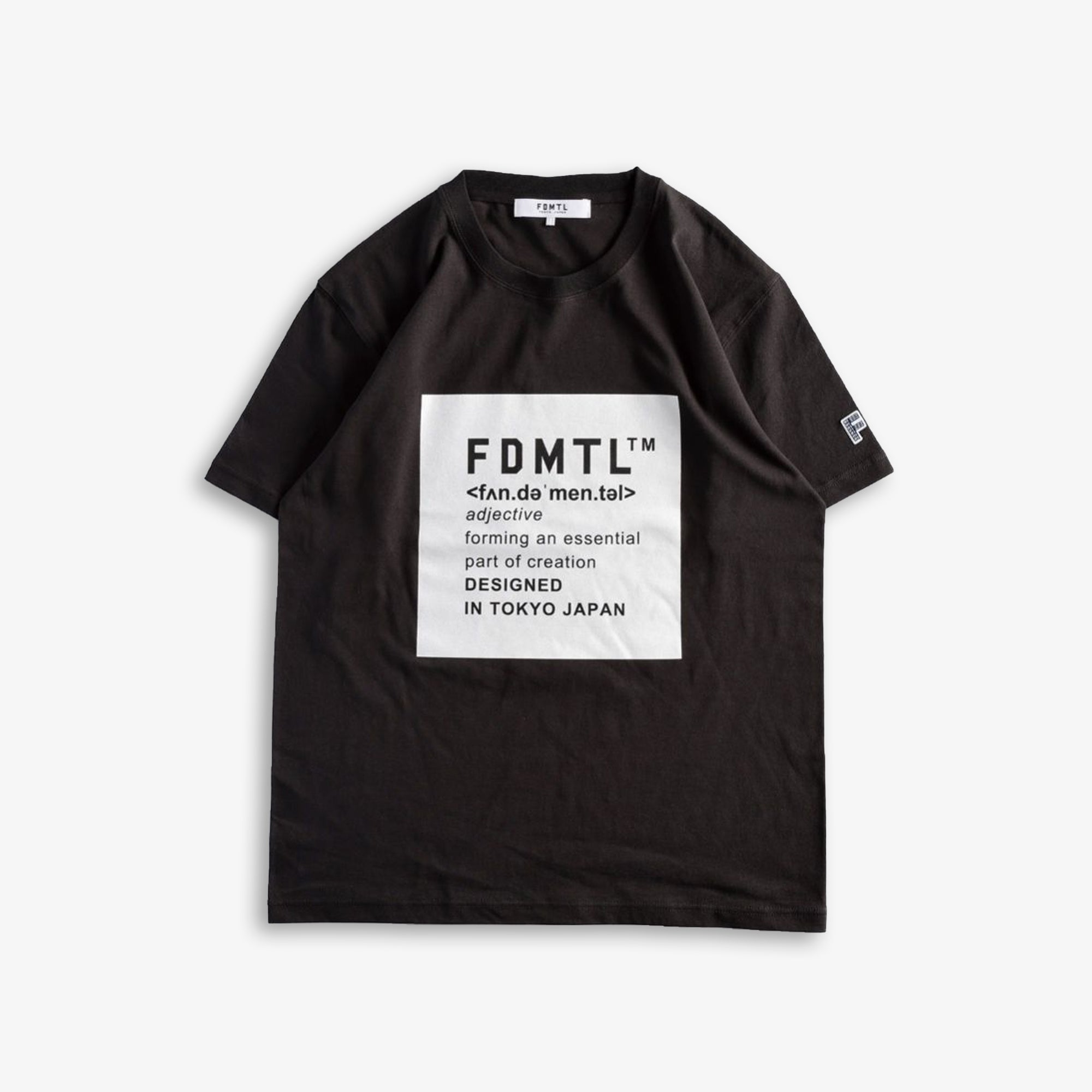 Fdmtl | Square Logo Tee { Black - view 2