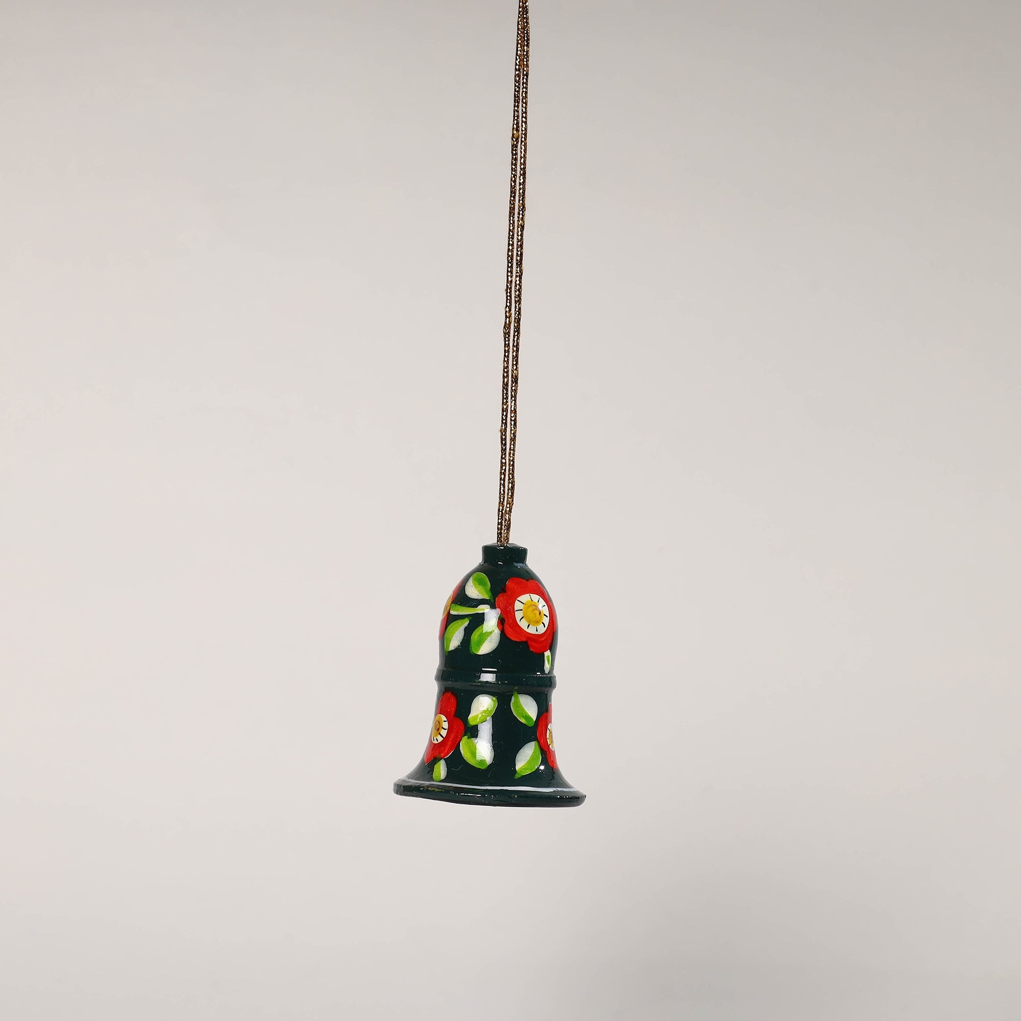 ZAHID HUSSAIN BHAT Bell - Kashmir Handpainted Wooden Christmas Ornament (2 Inches) - view 2