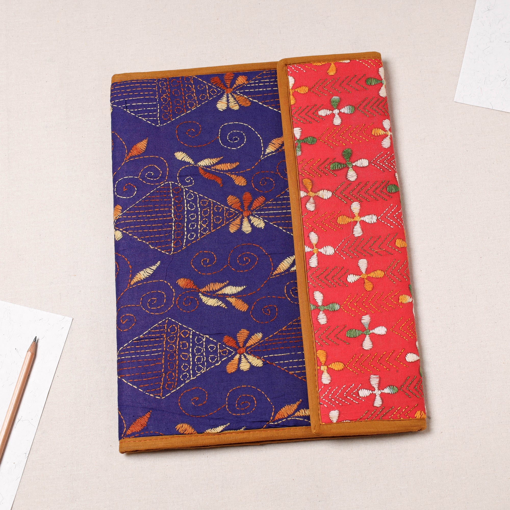 ASALKAAR Bengal Kantha Work Handcrafted File Folder
