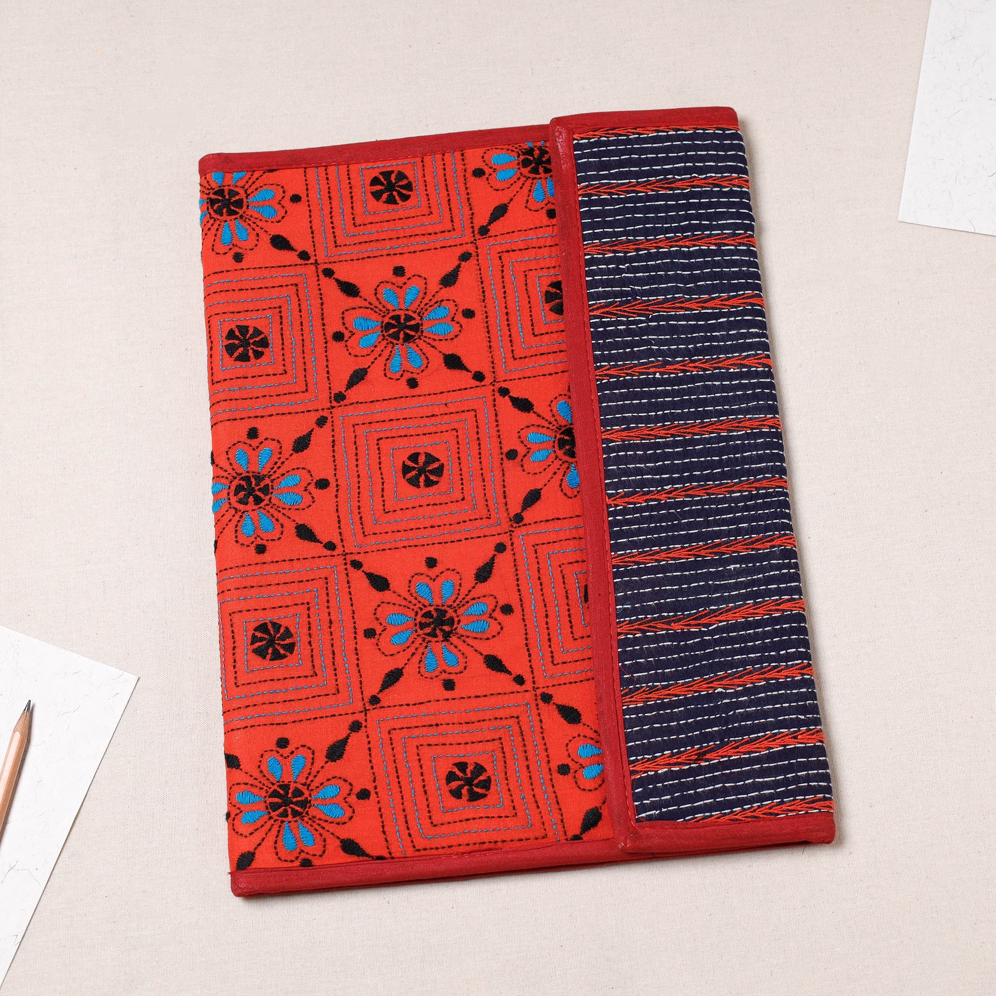 ASALKAAR Bengal Kantha Work Handcrafted File Folder