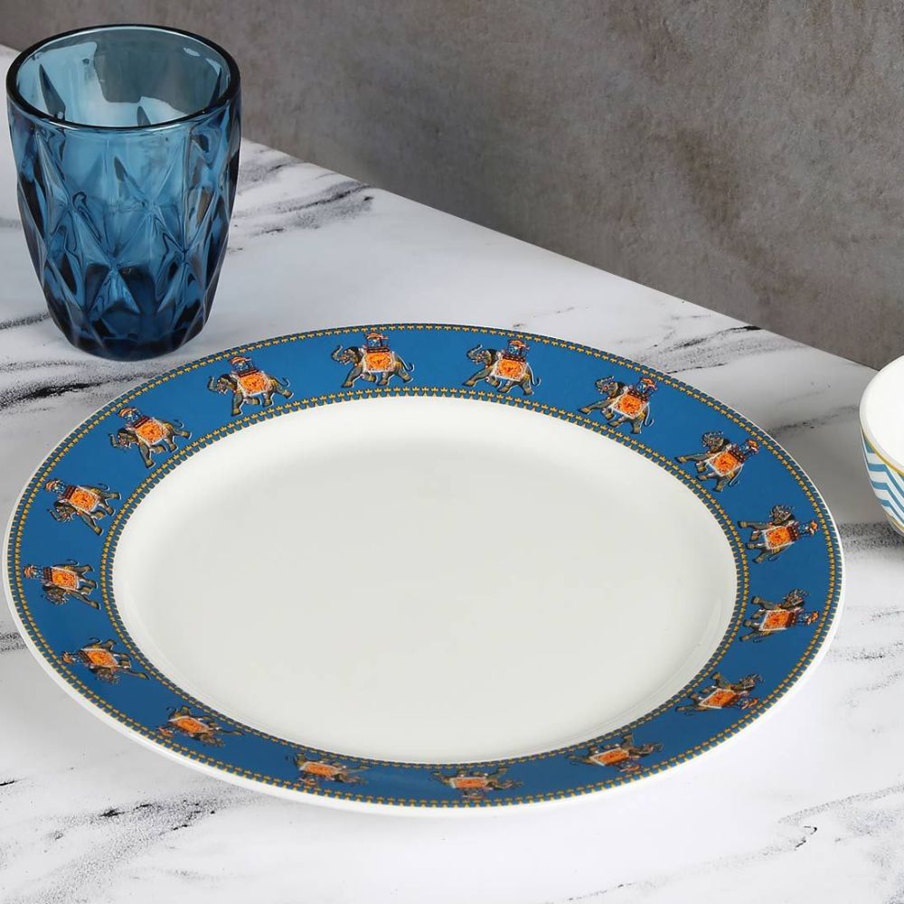 India Circus Ceramic Swirling Safari Dinner Plate | 1 Pc - view 2