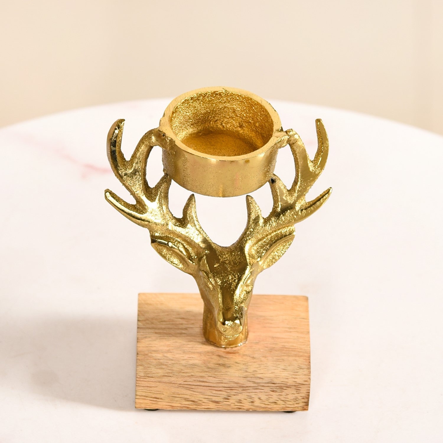 Nestasia Set Of 2 Gold Stag Tea Light Candle Holder - view 7