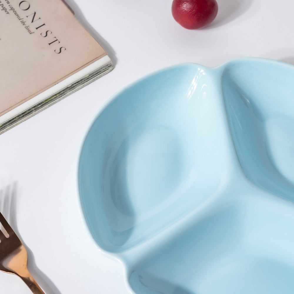 Nestasia Ceramic Round Section Plate Blue - view 5
