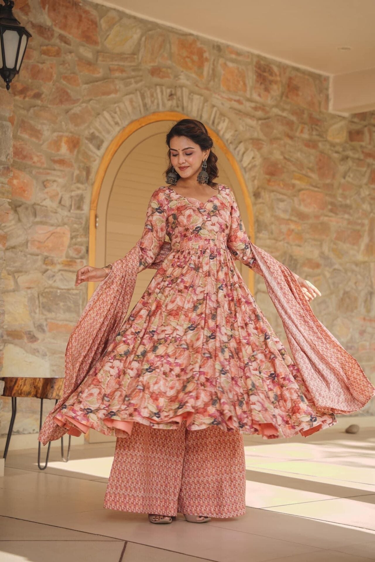 Idaho-o Stormi muslin kurta-palazzo set - view 2