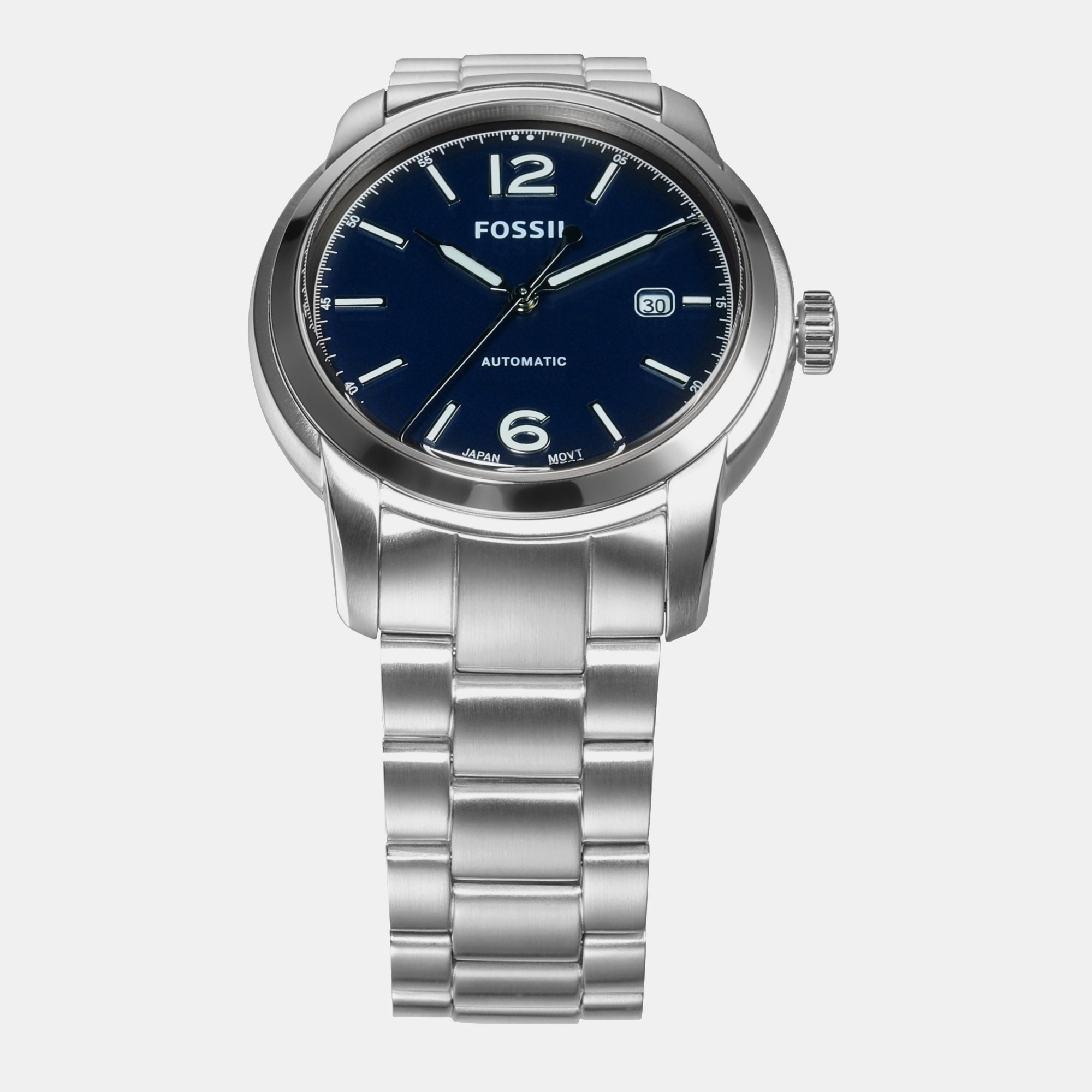 Fossil Heritage Men Automatic Blue Dial Analog Stainless Steel Watch ME3244 - view 2