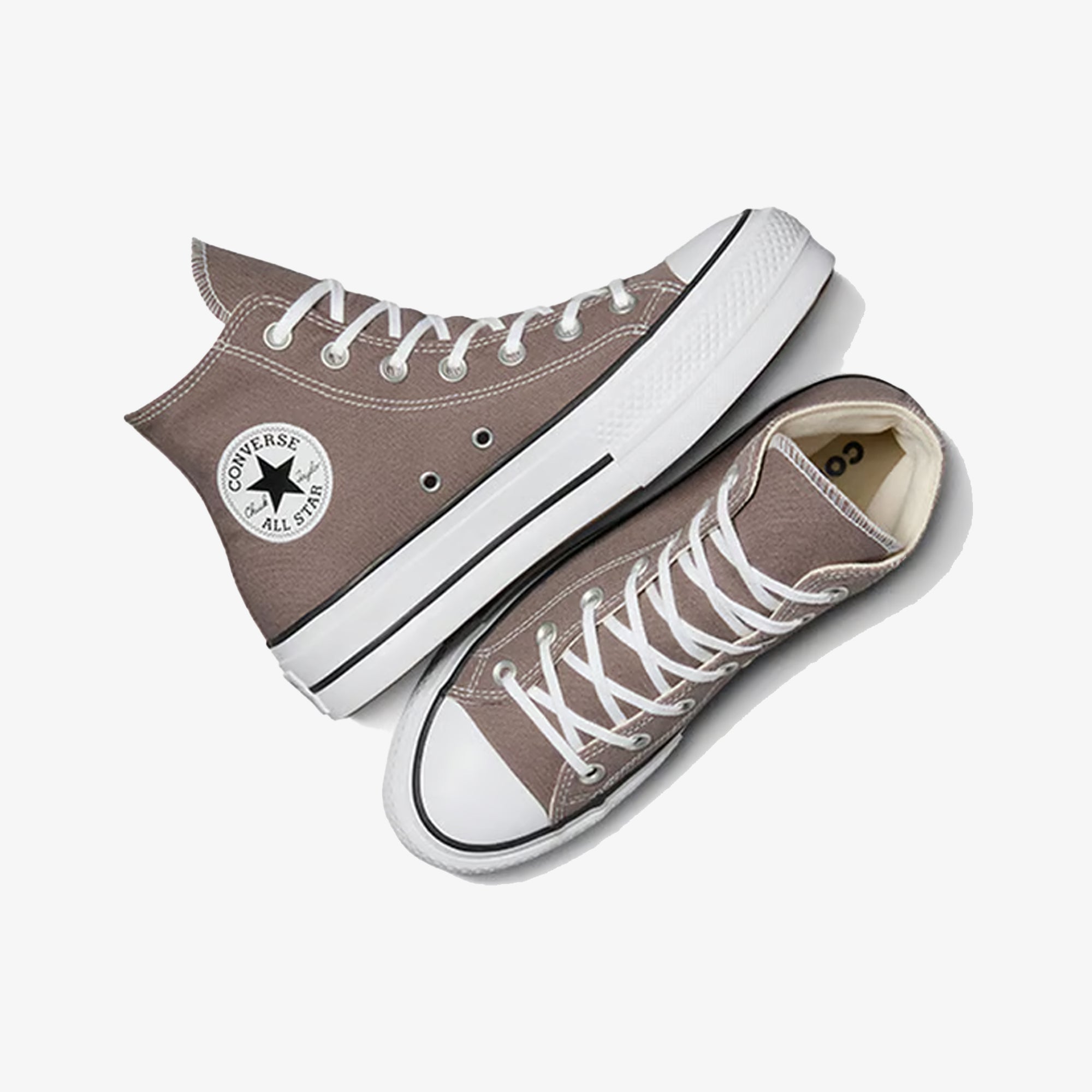 Converse | CHUCK TAYLOR ALL STAR LIFT PLATFORM { PURE PUMICE/WHITE/BLACK - view 2