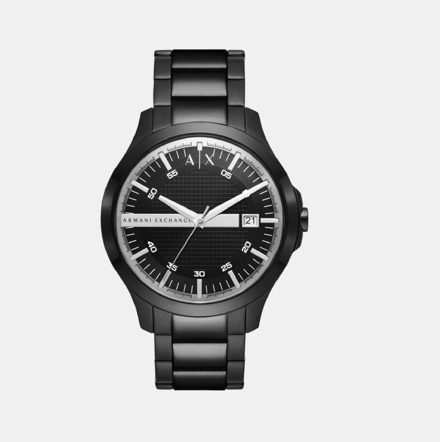 Armani Exchange Hampton Men Quartz Black Dial Analog Stainless Steel Watch AX7134SET