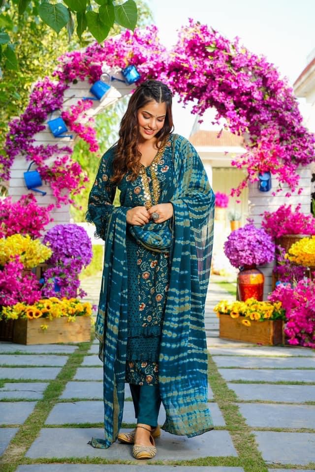 Idaho-o Rajeshree RAYON STRAIGHT SUIT SET - view 3