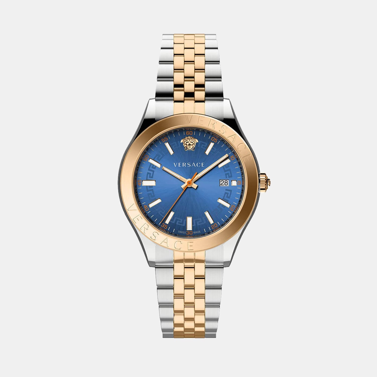 Versace Hellenyium Men Quartz Blue Dial Analog Stainless Steel Watch VEVK01424