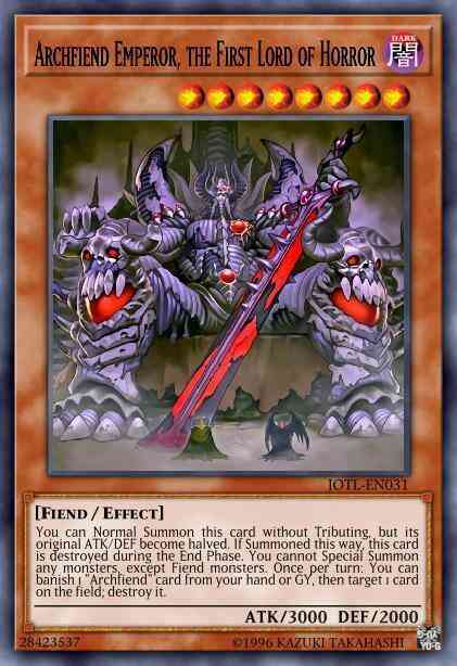Emperor the first – Yu-Gi-Oh! Archfiend Emperor, the First Lord of Horror - JOTL-EN031 - Rare - Unlimited