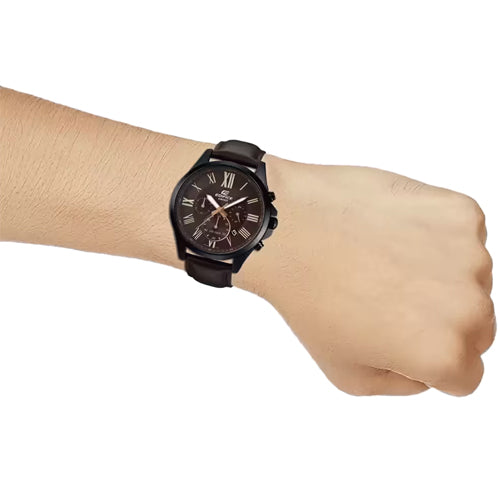 Casio Edifice Standard Chronograph Brown Dial Men 47.2mm EX316 EFV-500BL-1AV - view 2