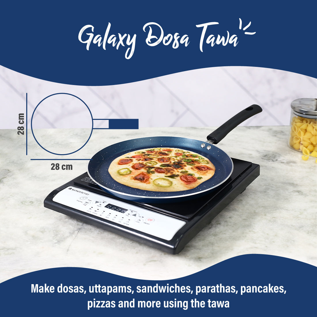 Wonderchef Renewed Galaxy Dosa Tawa | 28cm - view 3