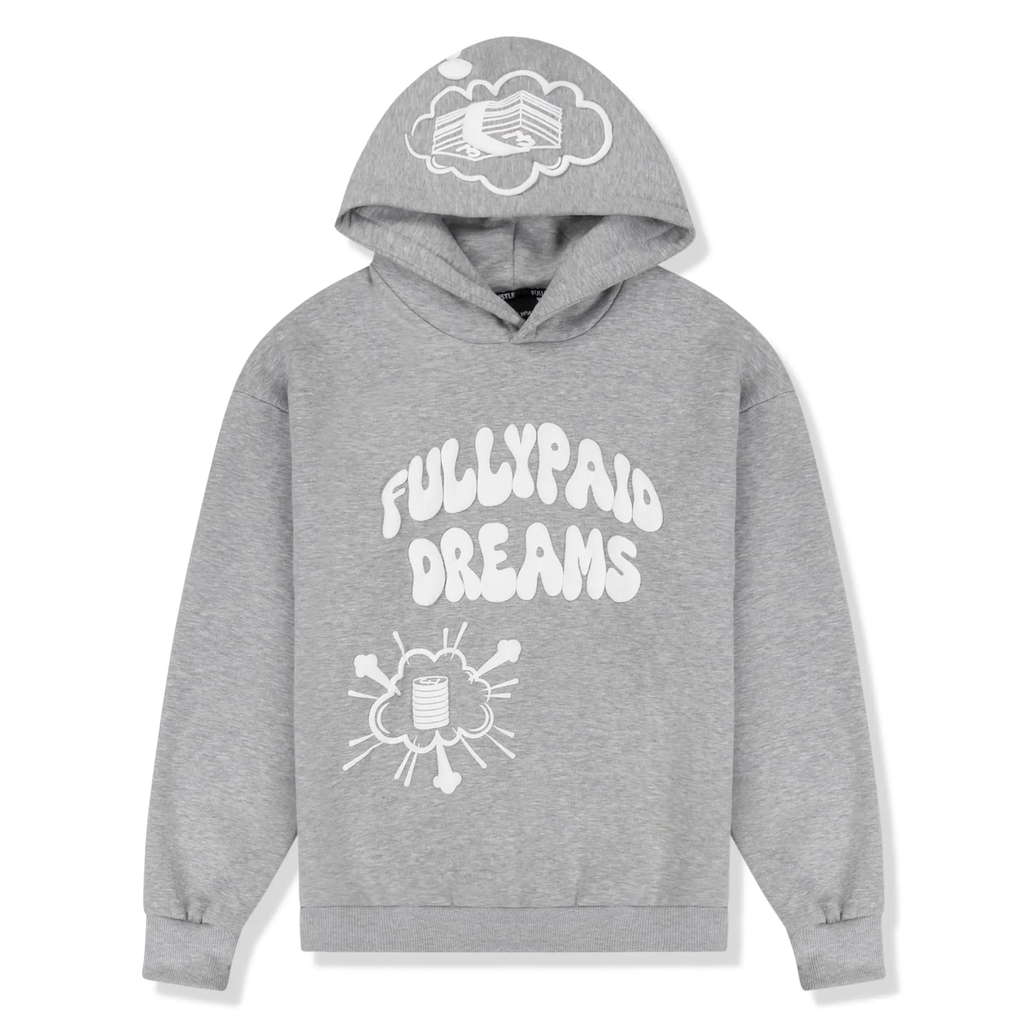 Fully Paid Dreams Light Grey White Hoodie