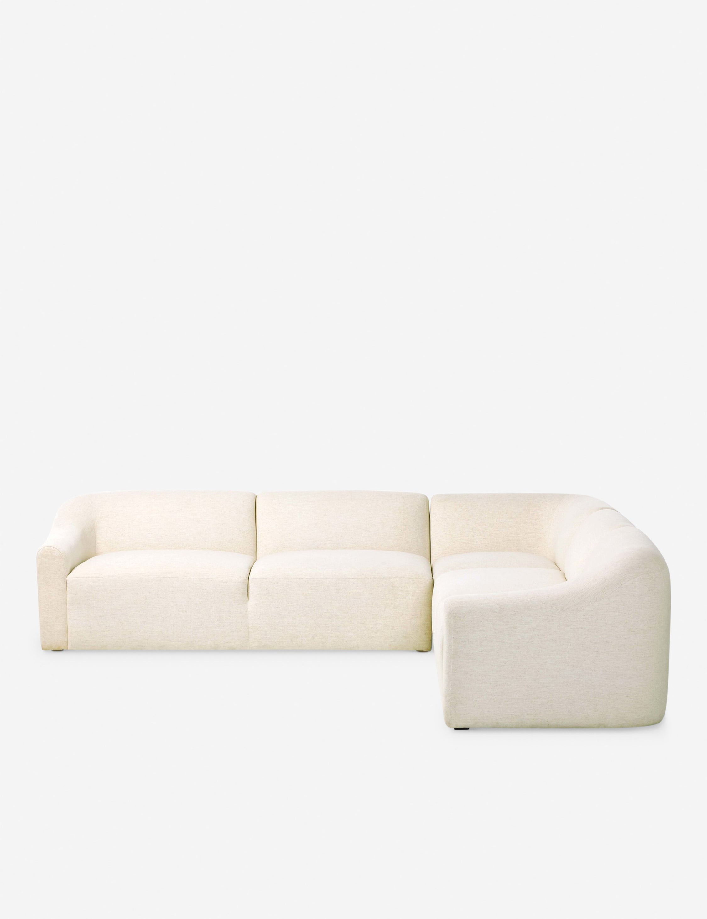 Lulu and Georgia Lindsay Sectional Sofa – Cream - view 3