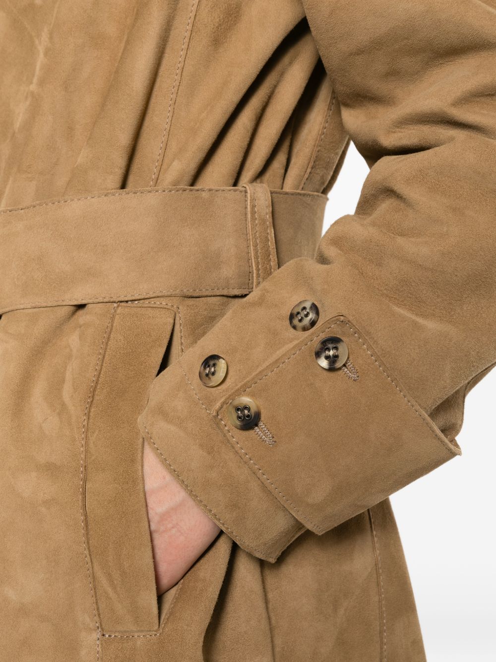 Golden Goose Suede leather trench coat – Sheep Suede 100% - view 2
