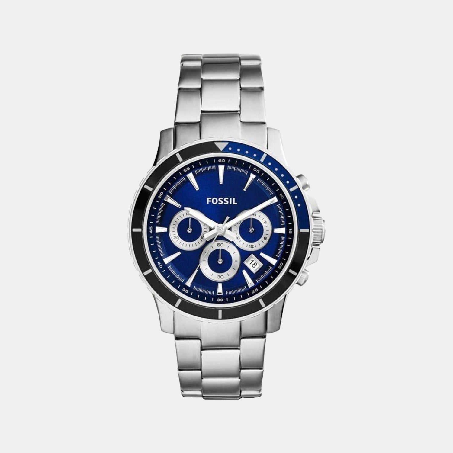 Fossil Briggs Men Quartz Blue Dial Chronograph Stainless Steel Watch CH2927