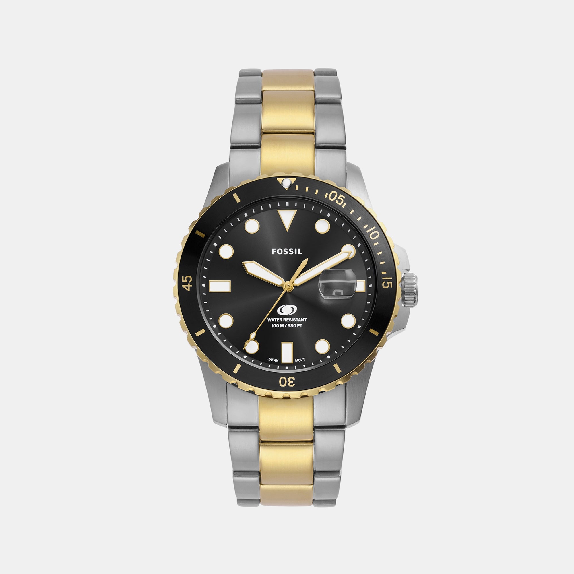 Fossil Blue Dive Men Quartz Black Dial Analog Stainless Steel Watch FS6031