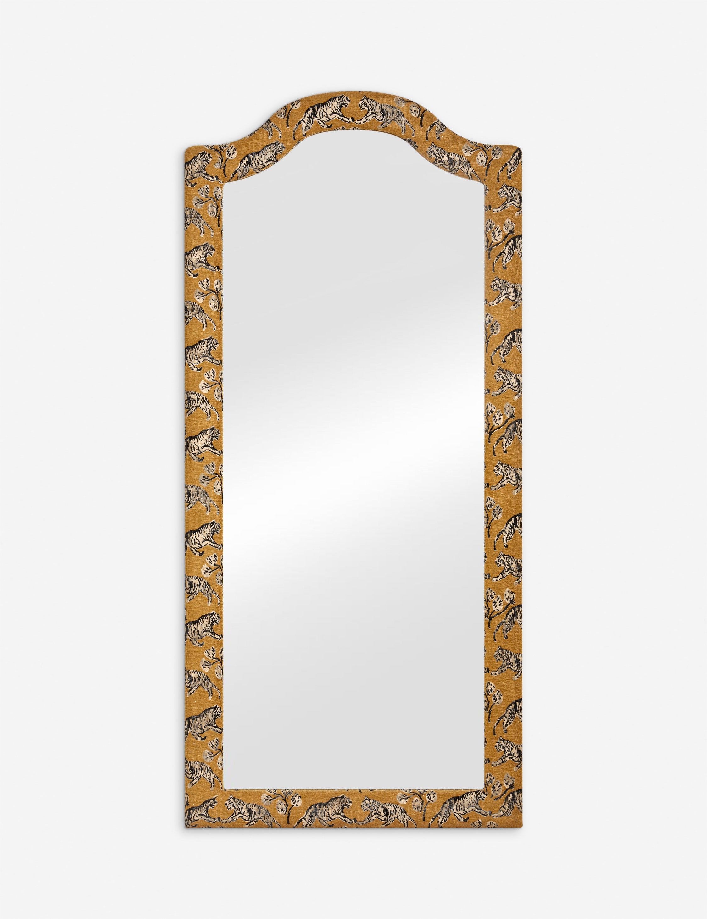 Lulu and Georgia Tiger Upholstered Full Length Mirror by Sarah Sherman Samuel